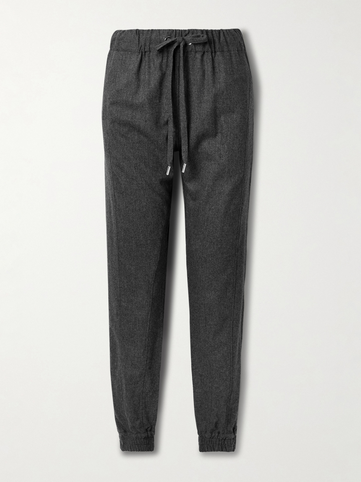 Sasuphi Valentina Stretch-wool And Cashmere-blend Tapered Track Pants In Gray