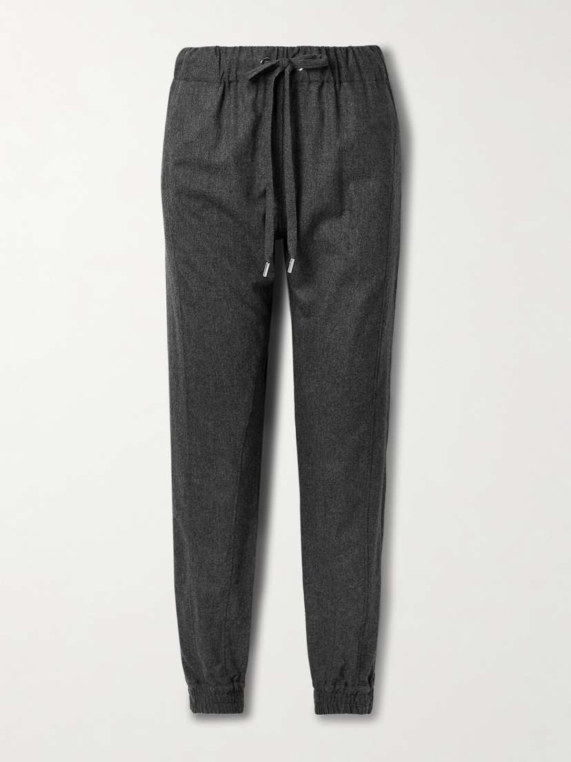 SASUPHI Valentina Stretch-wool And Cashmere-blend Tapered Track Pants