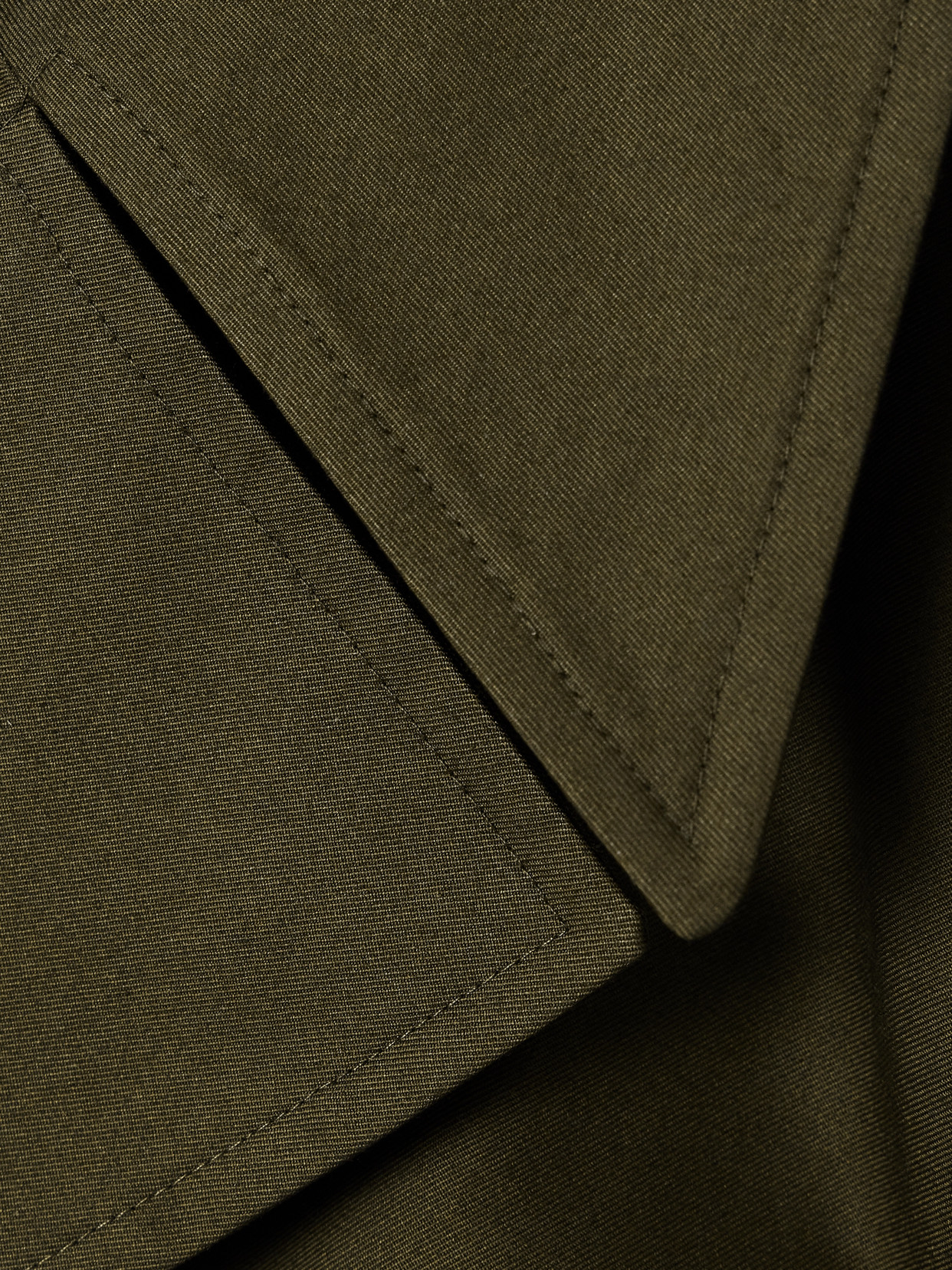Sasuphi Valentina Belted Cotton-twill Trench Coat In Green