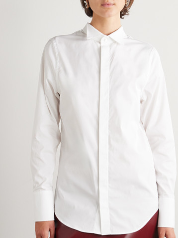 Sasuphi Smoking cotton-poplin shirt