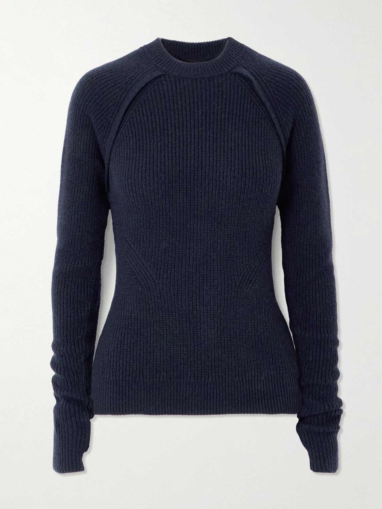 Sasuphi Marine Ribbed Cashmere Sweater In Blue
