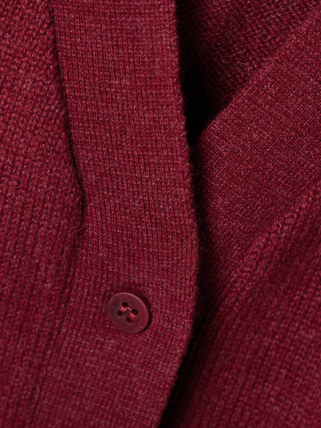 Sa Su Phi Ribbed Cashmere Cardigan In Burgundy