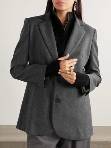 Sasuphi Bogart wool-blend flannel blazer