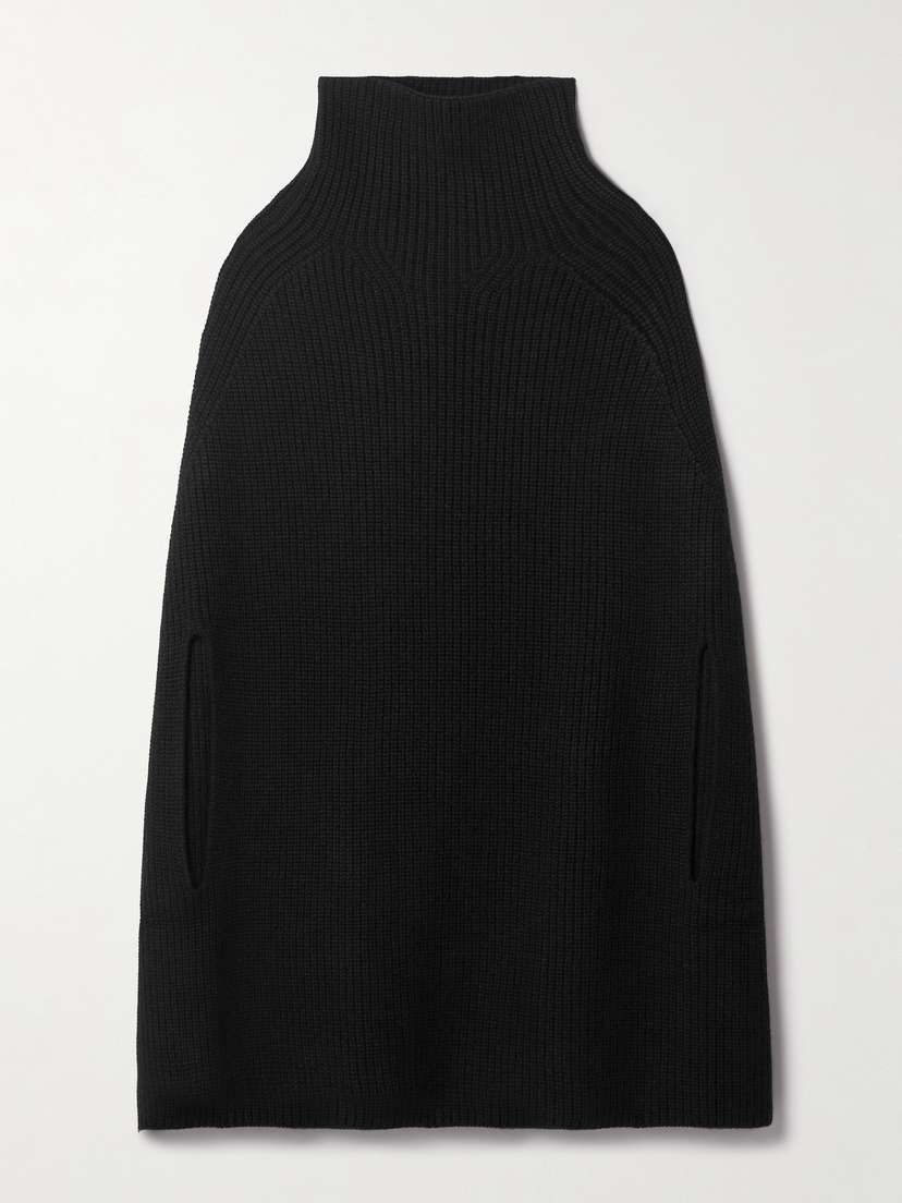 SASUPHI Marine Ribbed Cashmere Cape