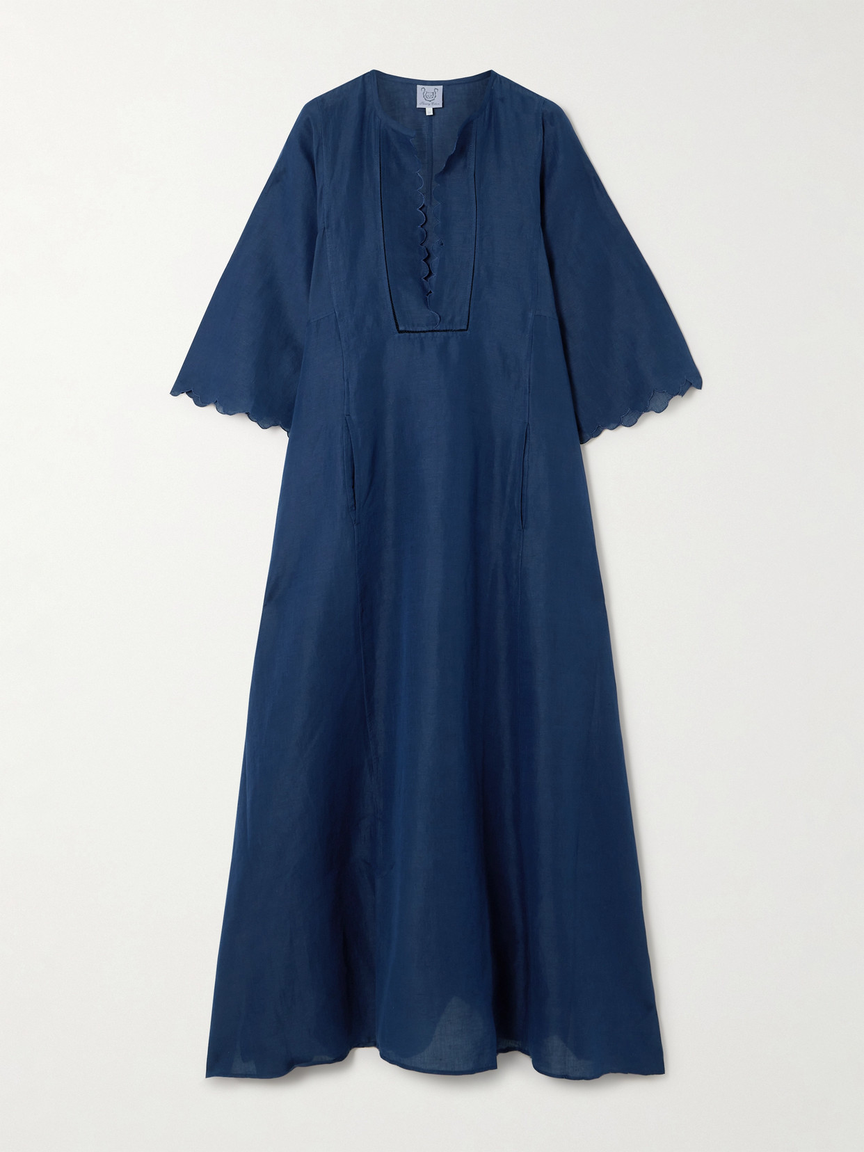 Thierry Colson - Rachel Cotton And Linen-blend Maxi Dress - Blue