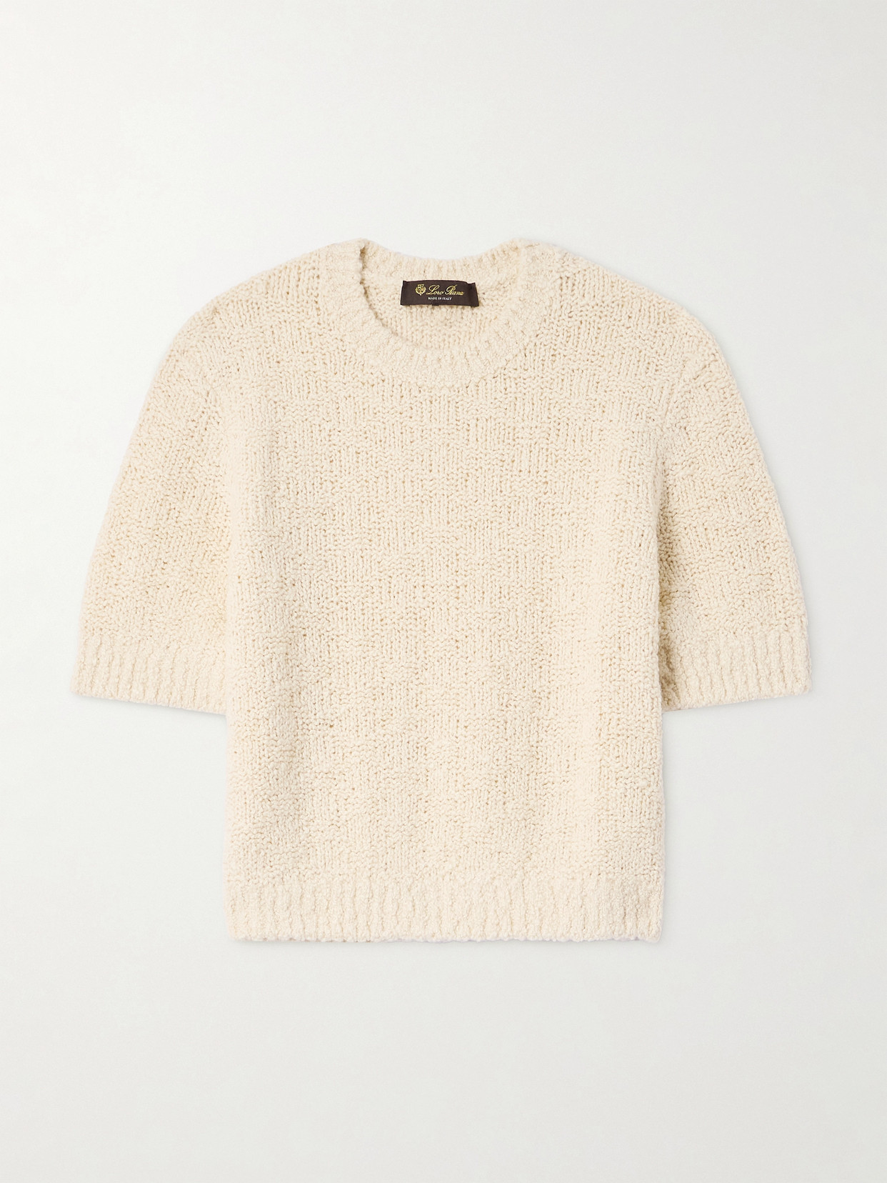 Loro Piana Follecchio Cashmere And Silk-blend Sweater In Cream