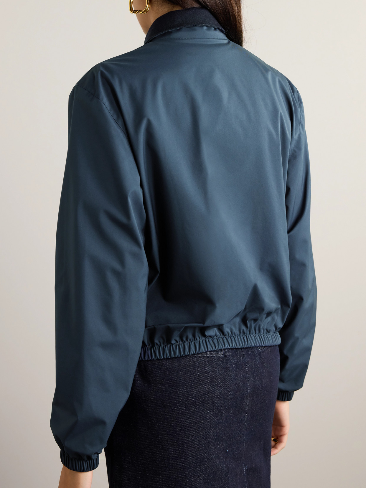 Reversible Shell And Cashmere Bomber Jacket