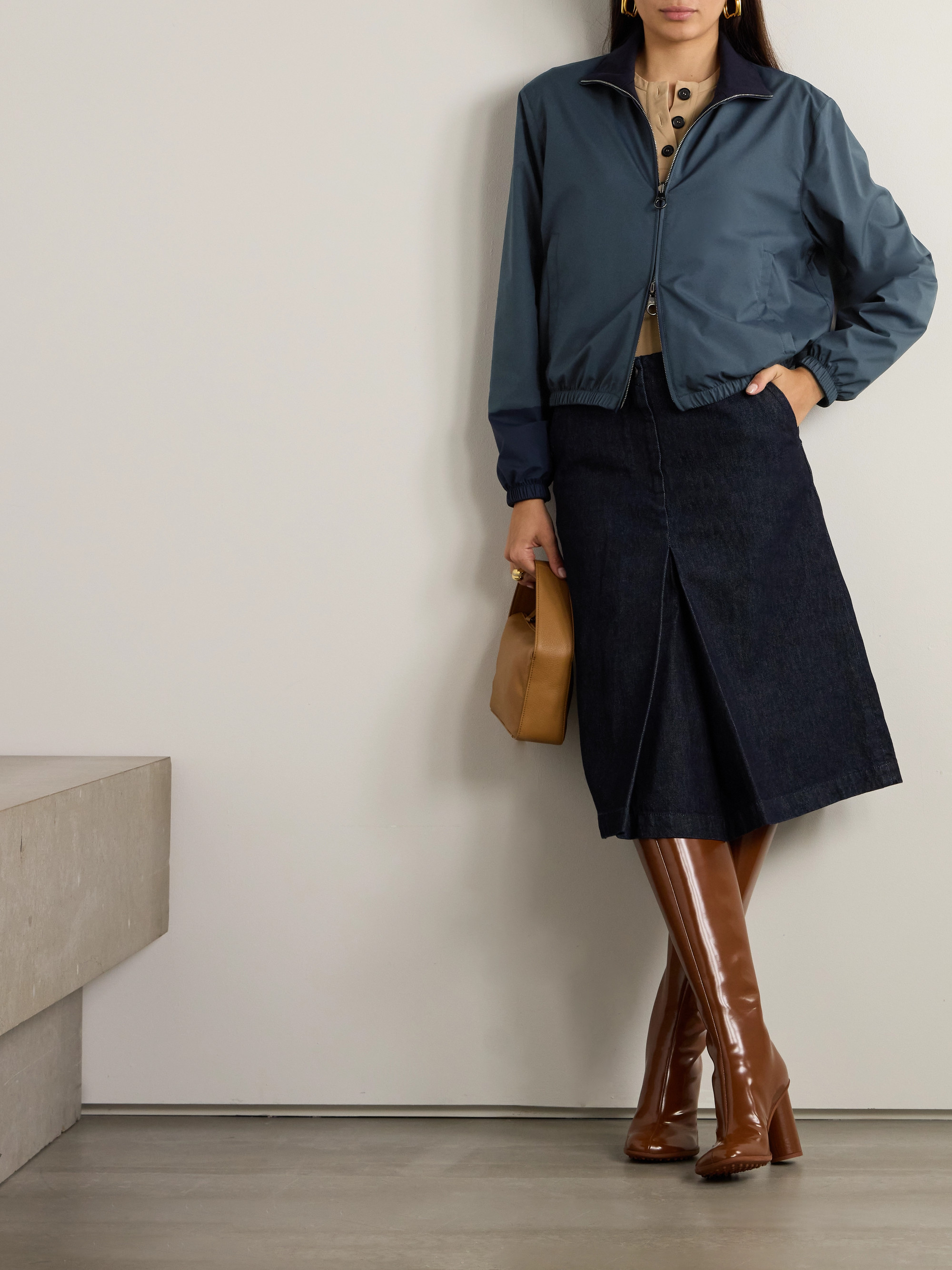 Loro Piana Reversible shell and cashmere bomber jacket