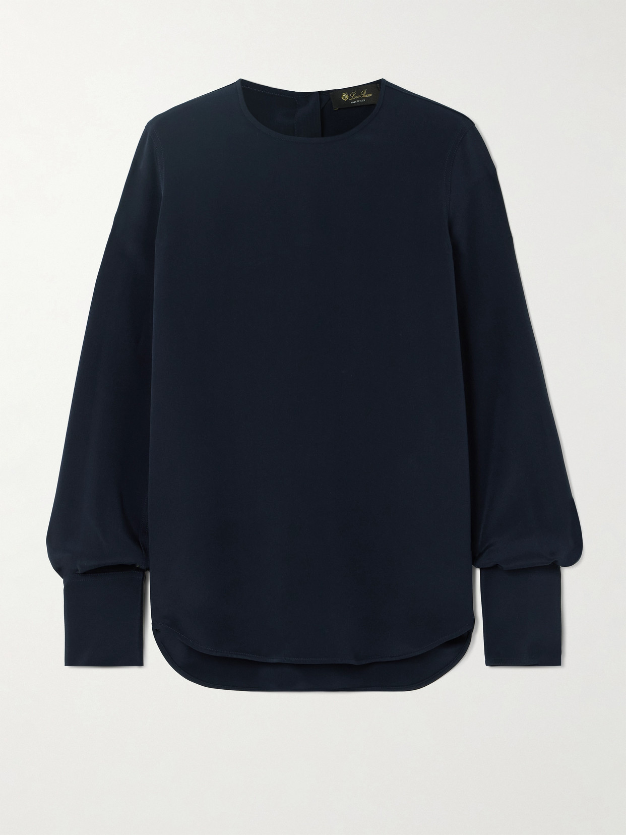 Loro Piana Jami Silk Blouse In Blue