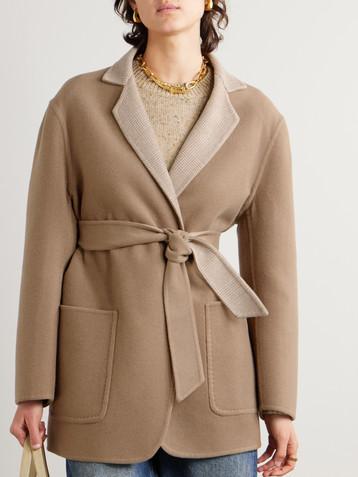 Max Mara Belted wool and cashmere-blend jacket