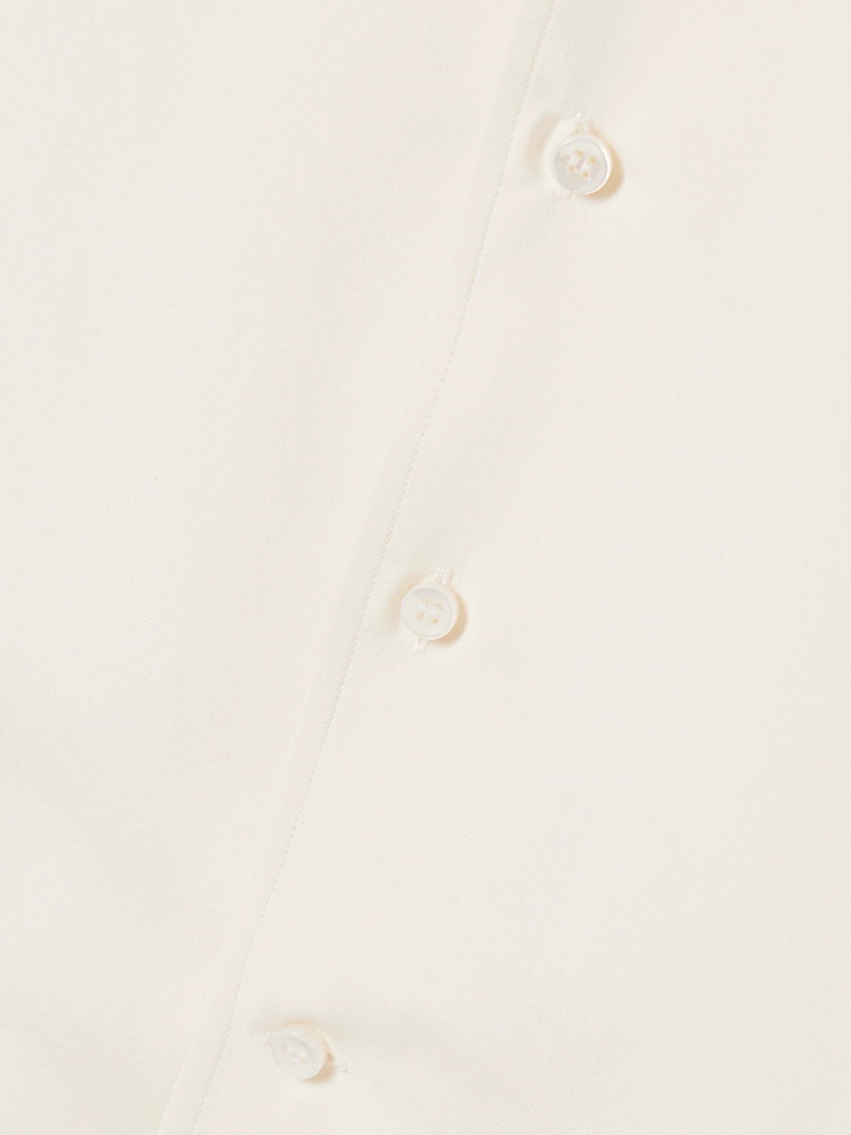 Loro Piana Andre Silk Shirt In Off-white