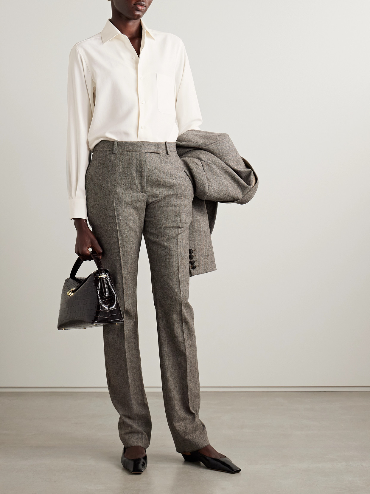 Loro Piana Andre Silk Shirt In Off-white