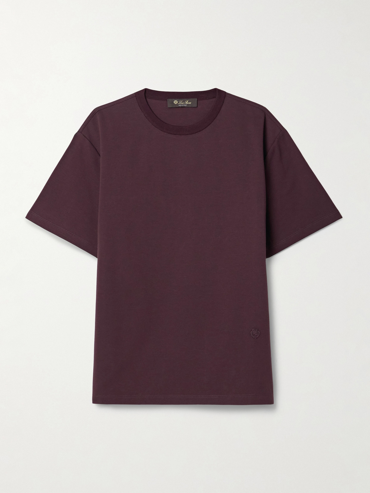 Loro Piana Neo Cotton-jersey T-shirt In Burgundy