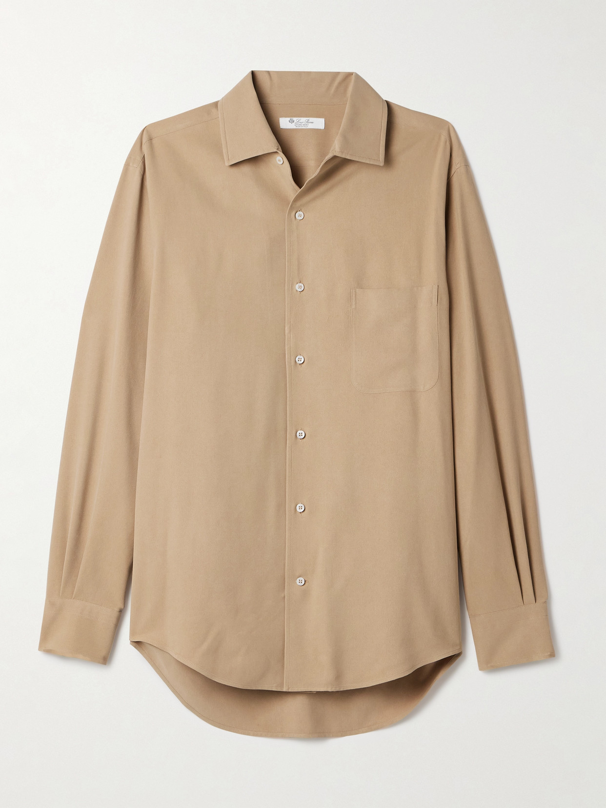 Loro Piana Andre Silk Shirt In Neutrals