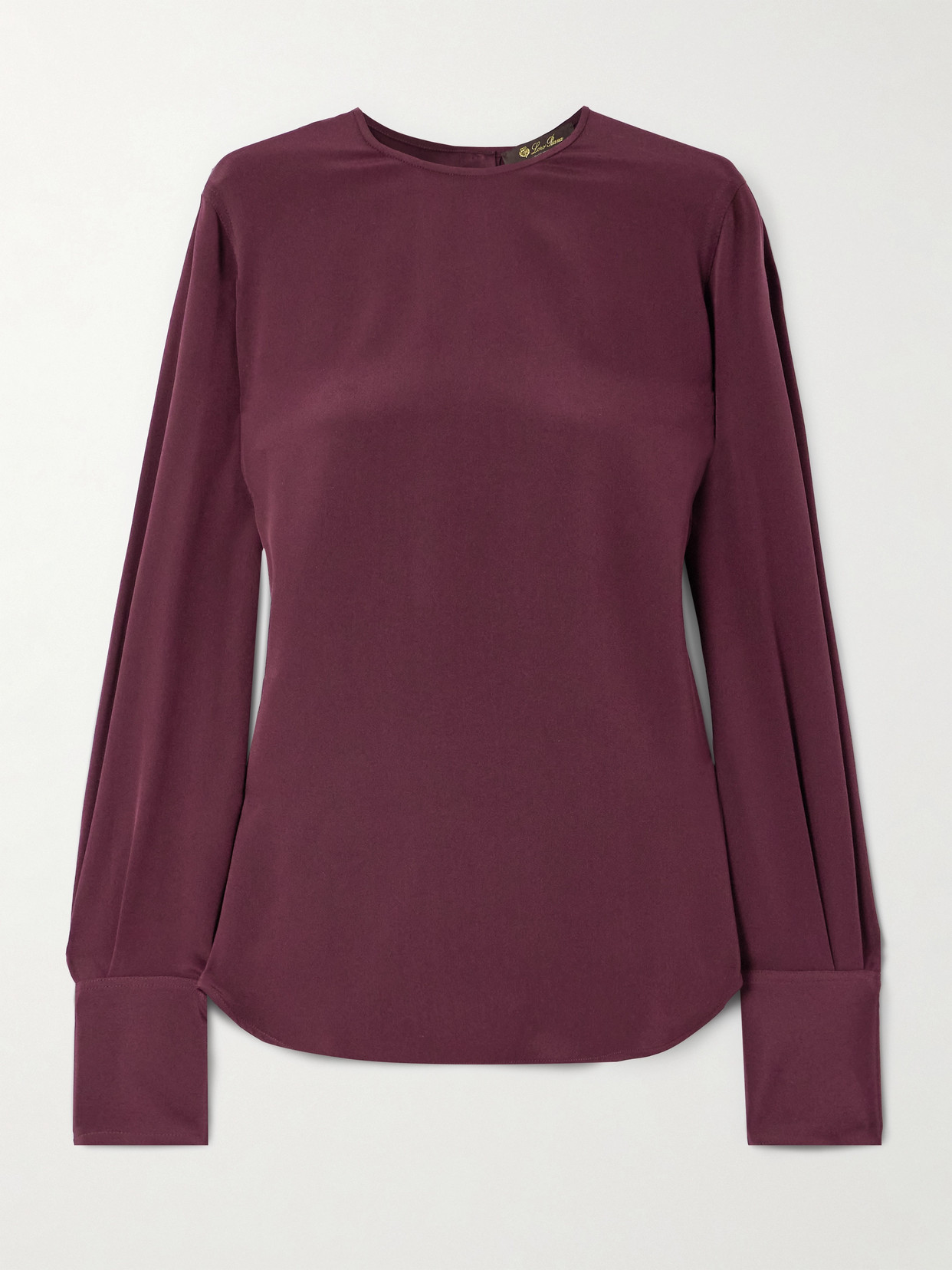 Loro Piana Jami Silk Blouse In Red