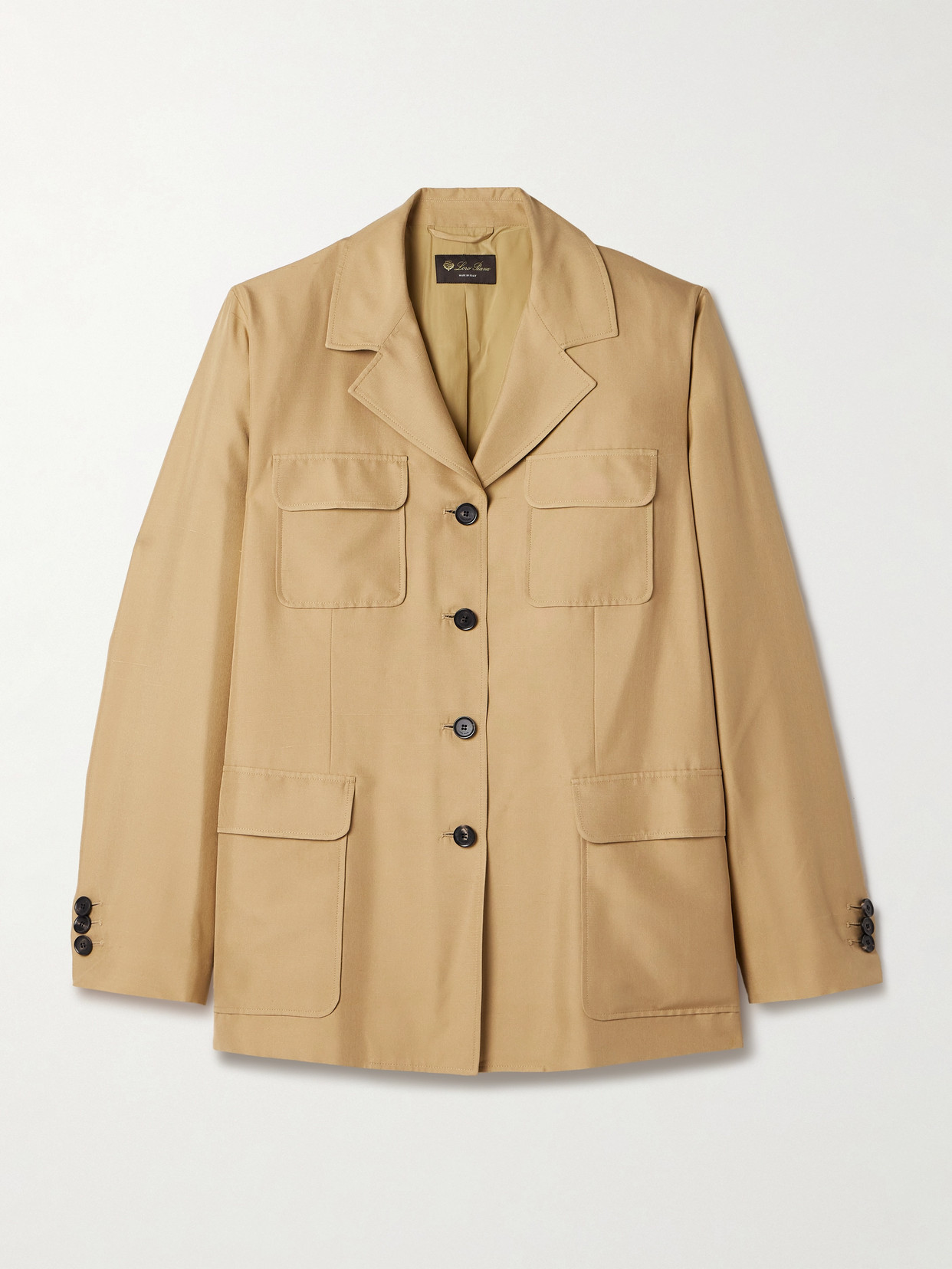 Loro Piana Matilde Silk Jacket In Neutrals