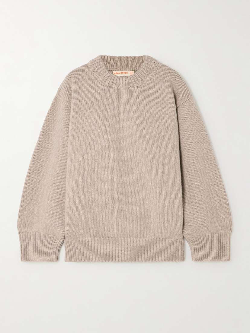 &Daughter Caragh Oversized Cropped Wool Sweater