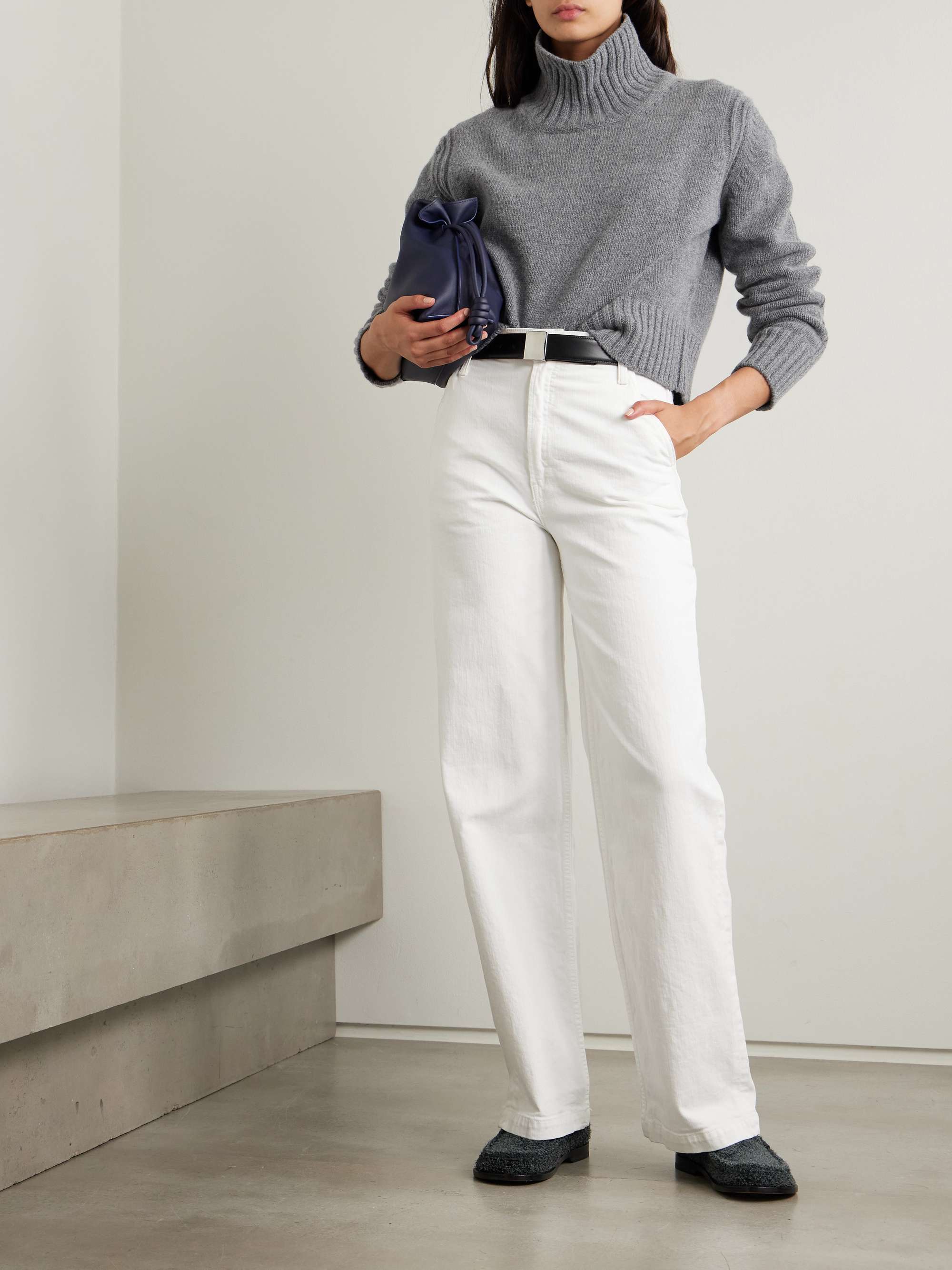 &DAUGHTER Fintra cropped wool turtleneck sweater