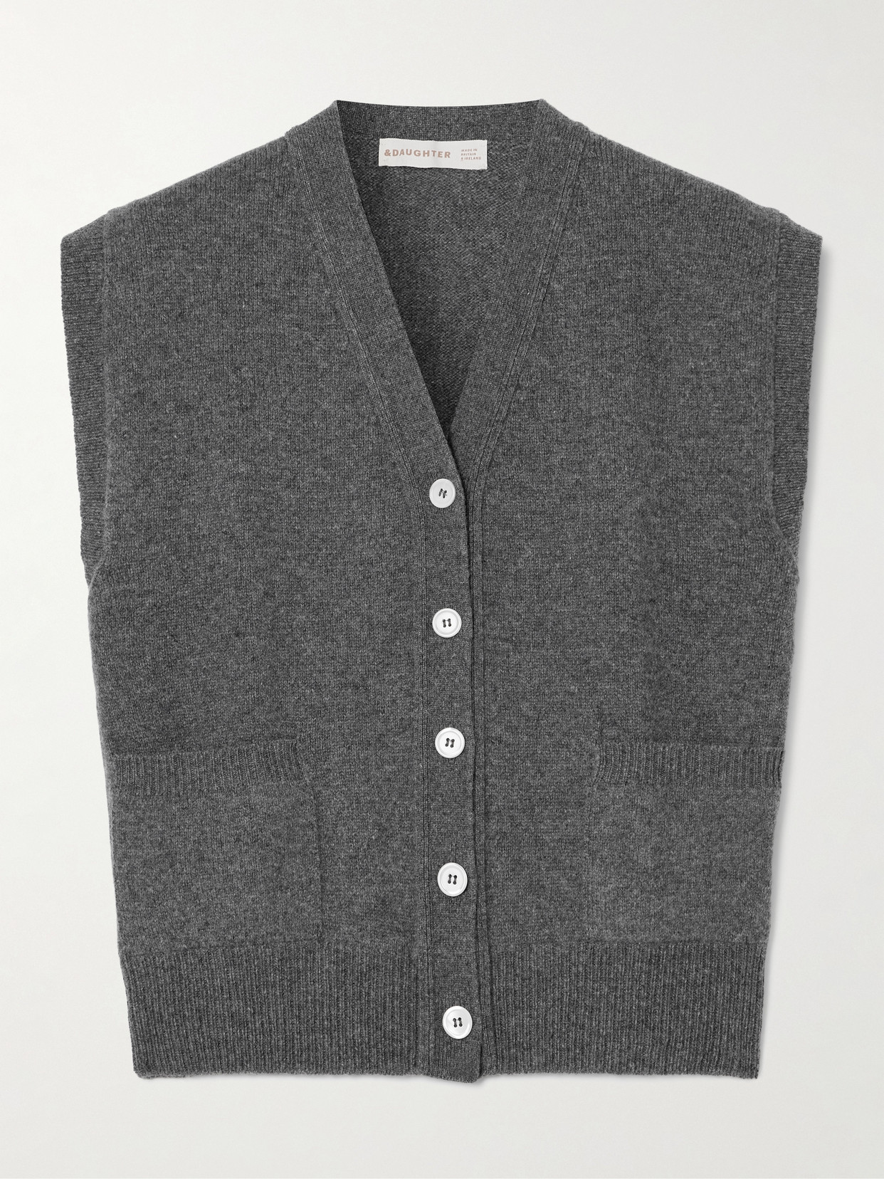 Daughter Wexford Wool Vest In Gray