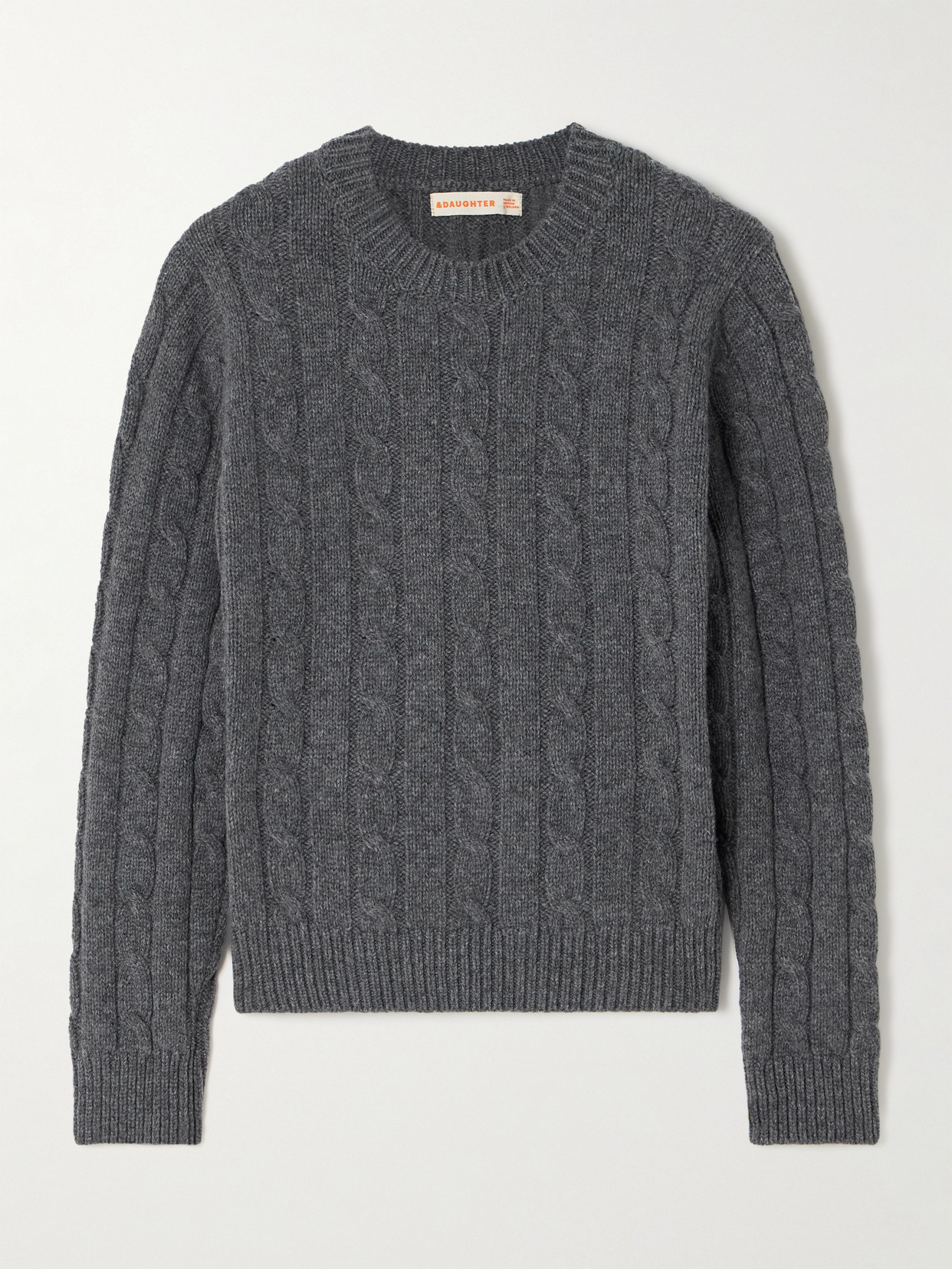 &Daughter - Cable-knit Wool Sweater - Gray