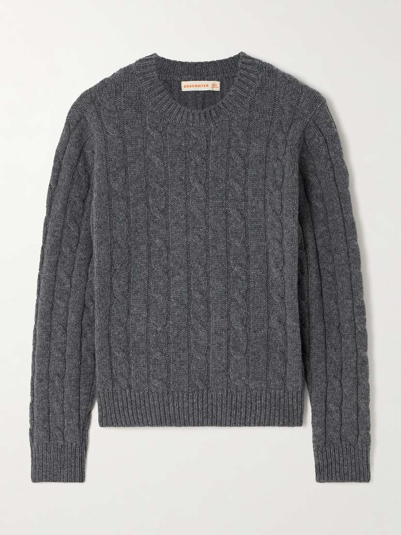&Daughter Cable-knit Wool Sweater