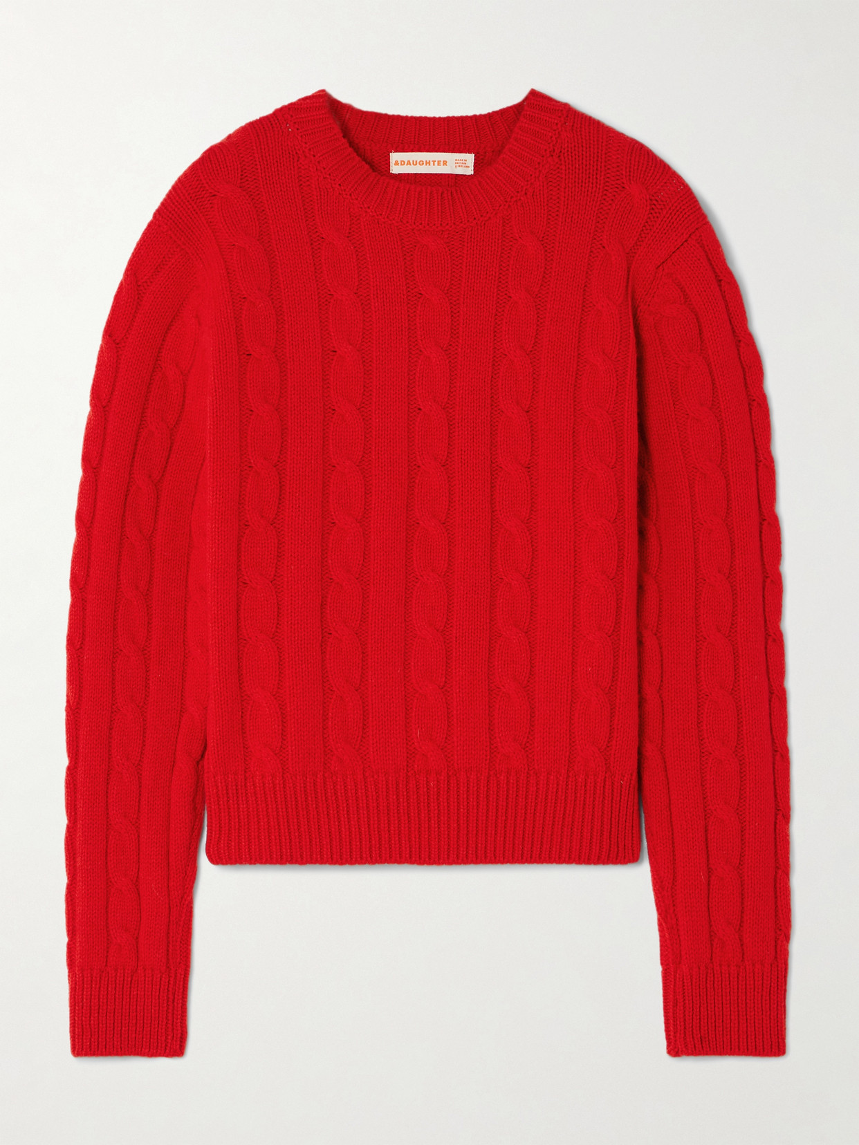 Daughter Cable-knit Wool Sweater In Red