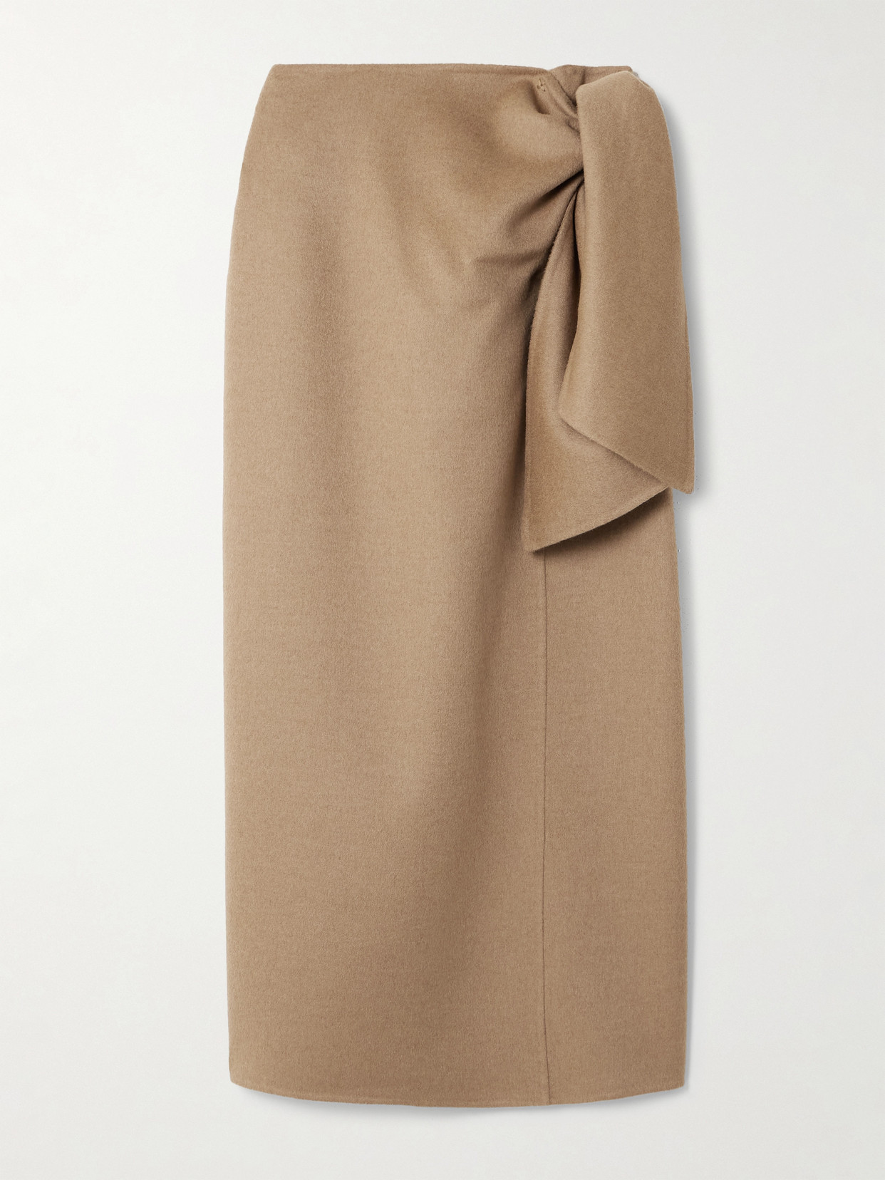 Max Mara - Acline Knotted Camel Hair Midi Skirt - Brown