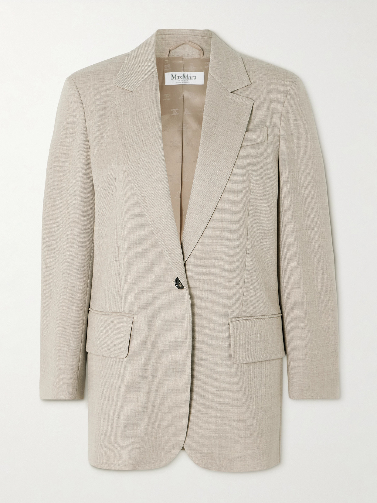 Max Mara Wool Blazer In Neutrals