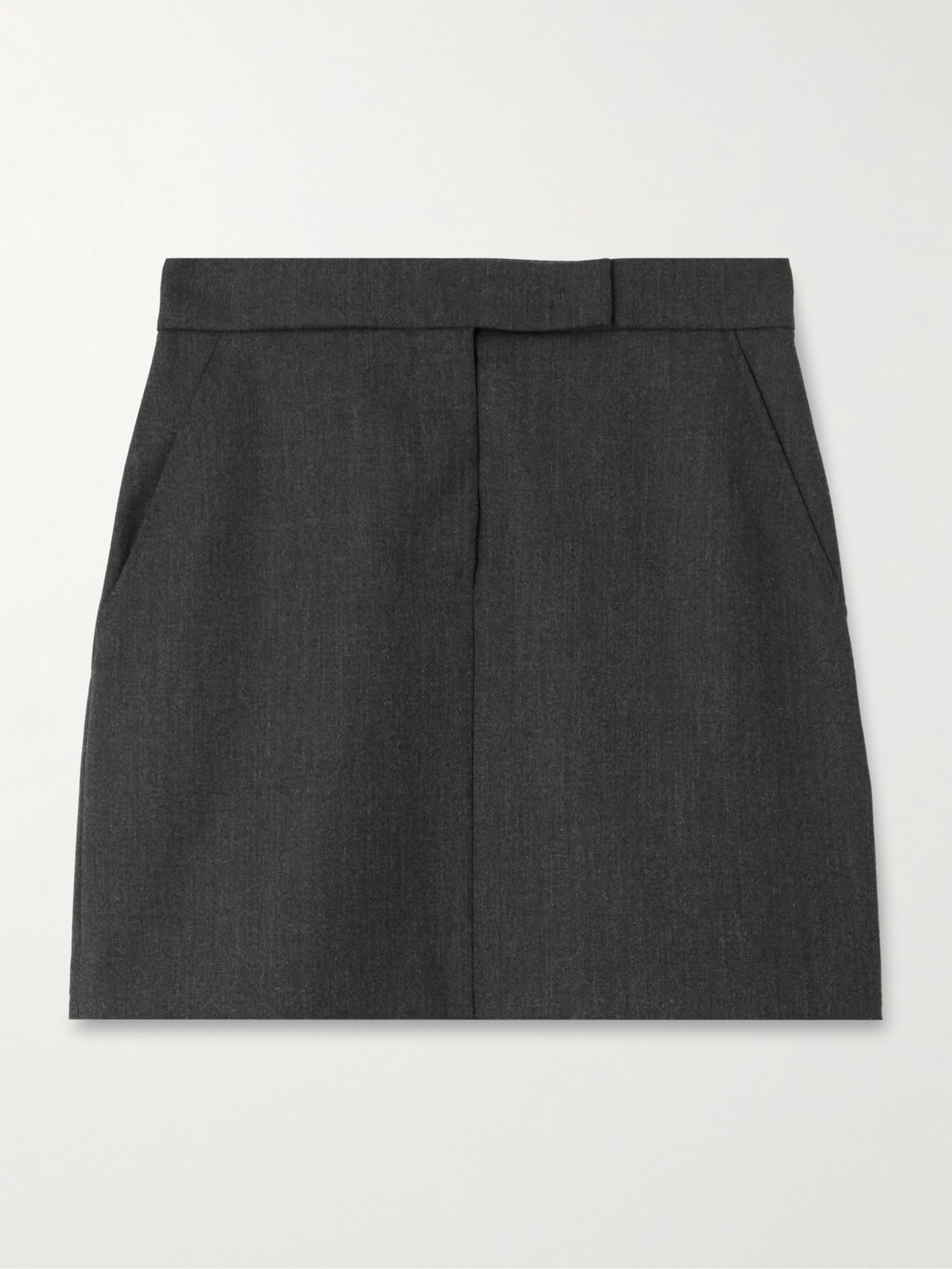 Max Mara - Sondalo Wool-twill Mini Skirt - Gray