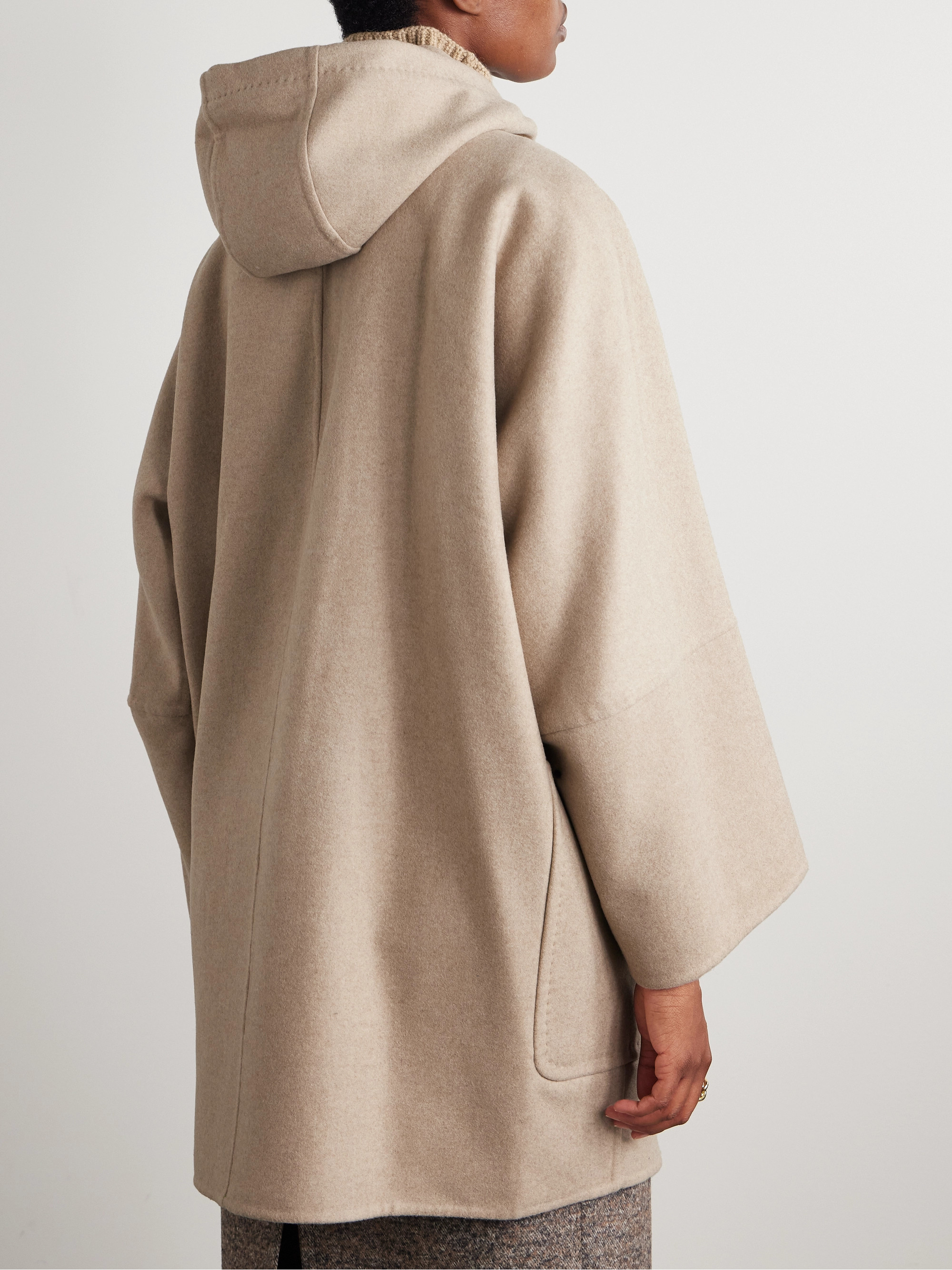 Max Mara - Arturo double-breasted hooded wool and cashmere-blend