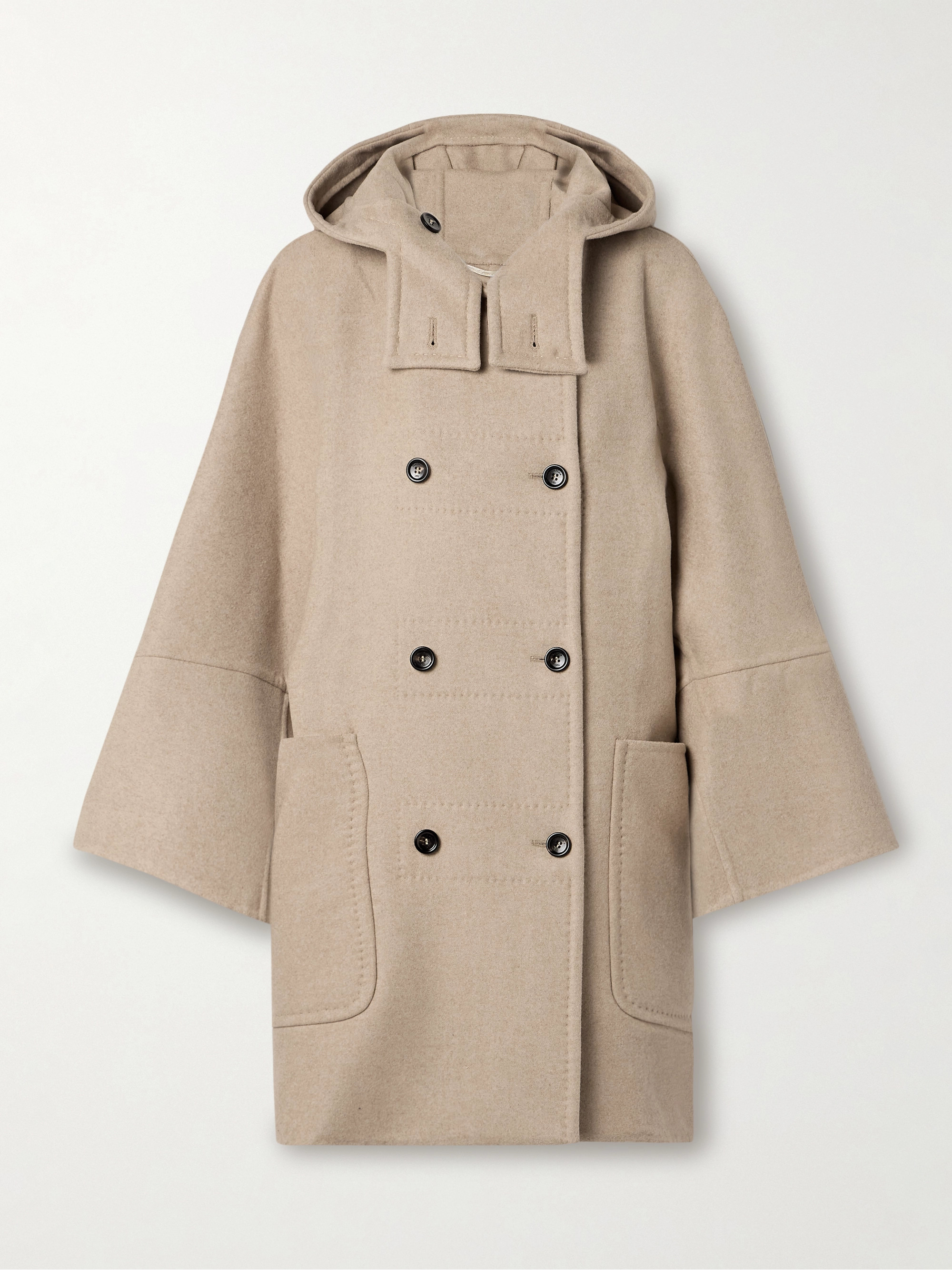 Max Mara Arturo double-breasted hooded wool and cashmere-blend coat
