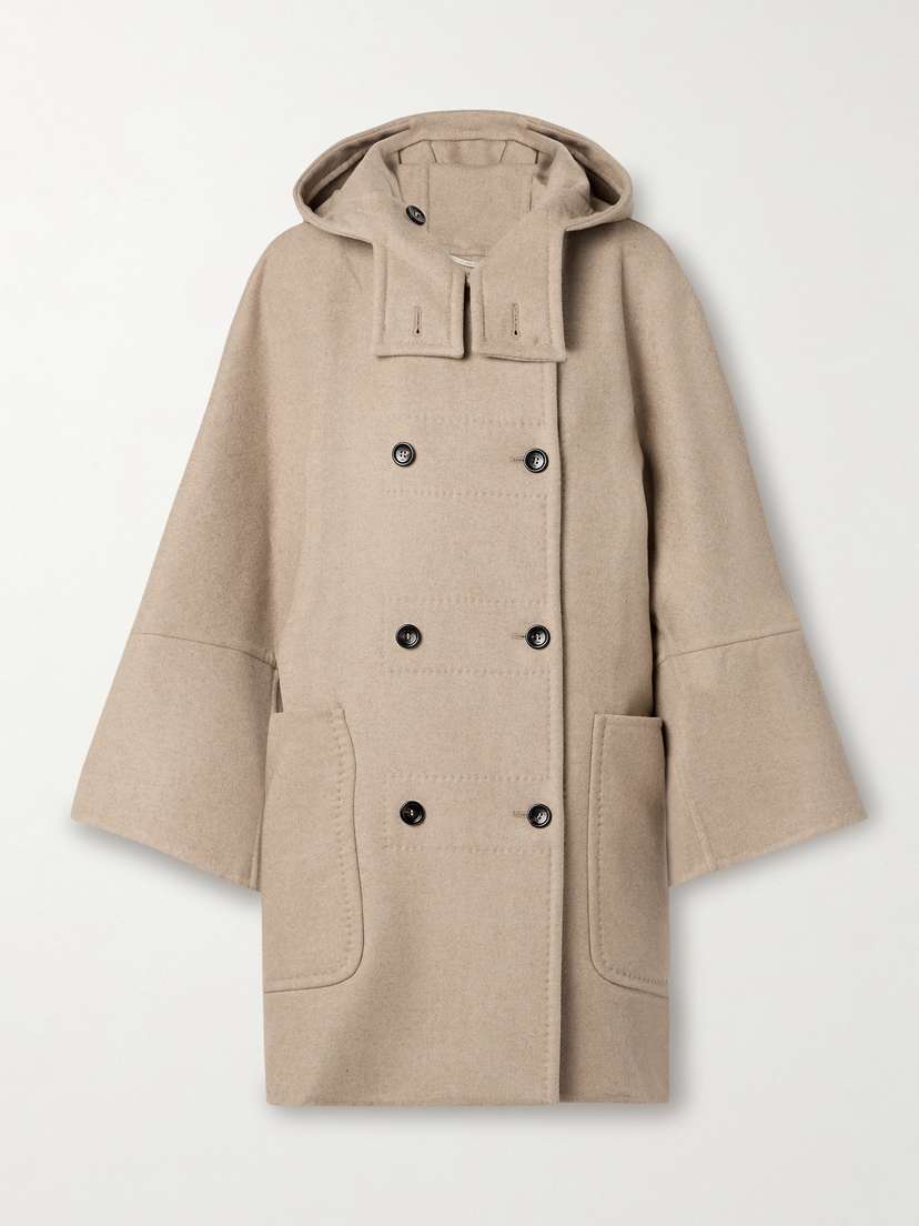 Max Mara Arturo Double-breasted Hooded Wool And Cashmere-blend Coat