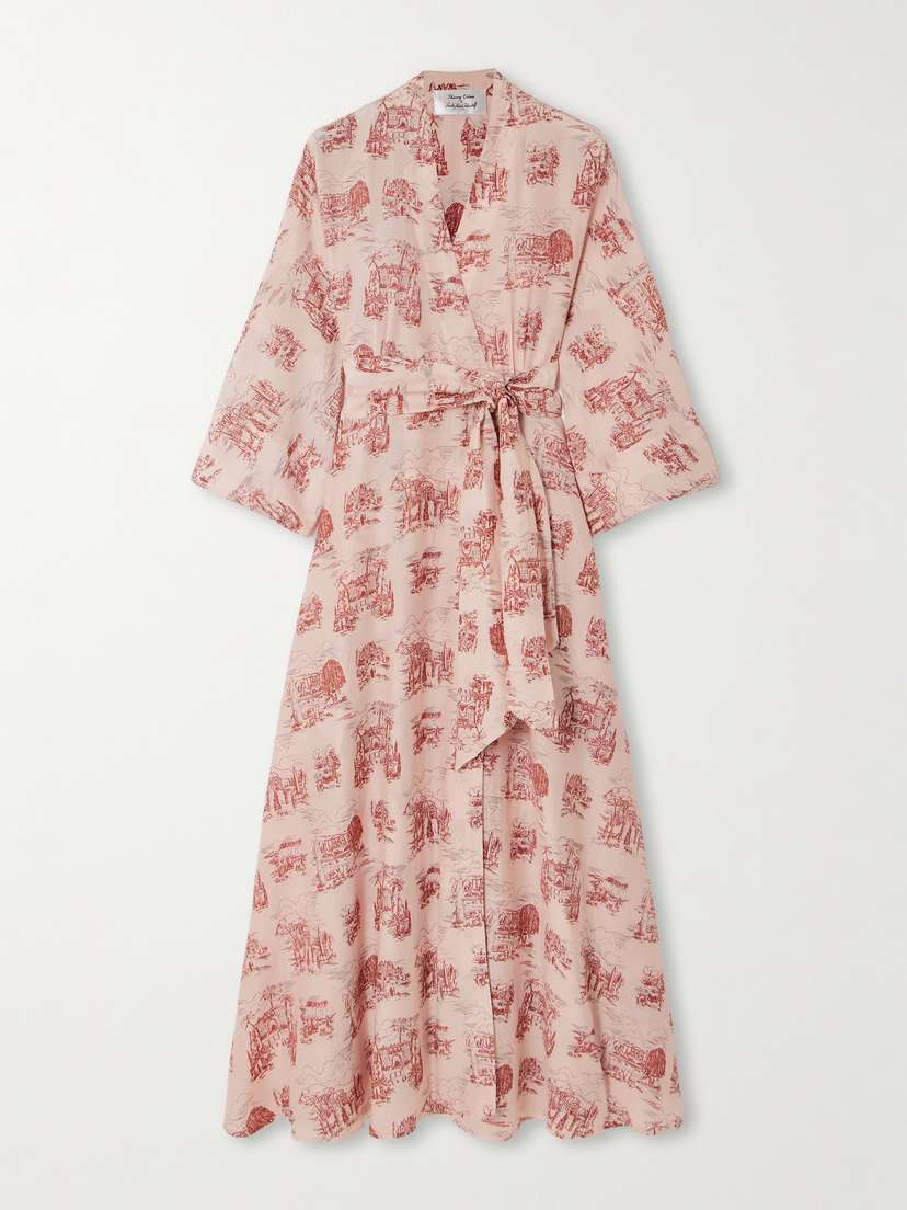 Thierry Colson The Almudena Printed Cotton And Silk-blend Maxi Wrap Dress - x large
