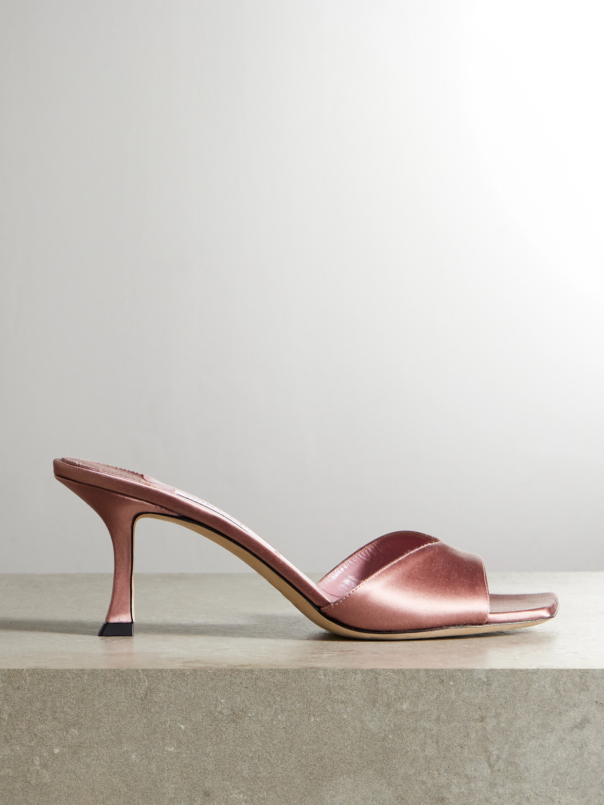 Jimmy Choo Skye 70mm Satin Mules In Pink