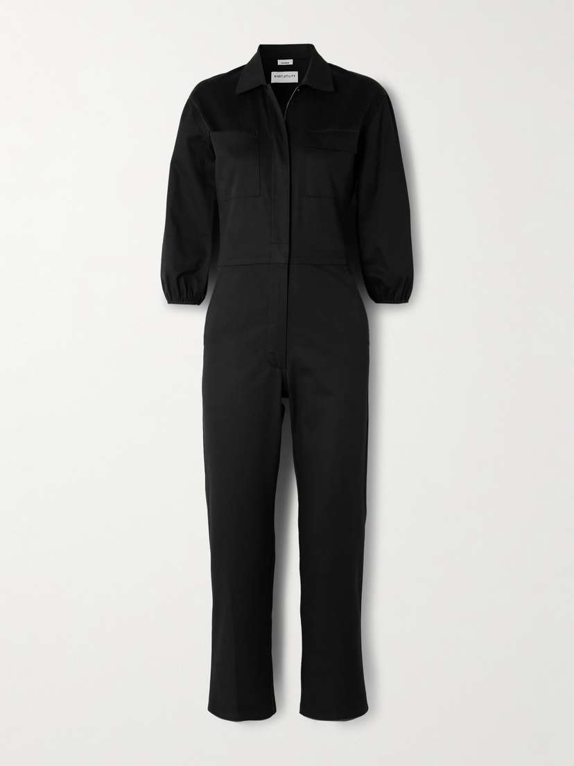Rivet Utility Charmer Stretch-cotton Twill Jumpsuit