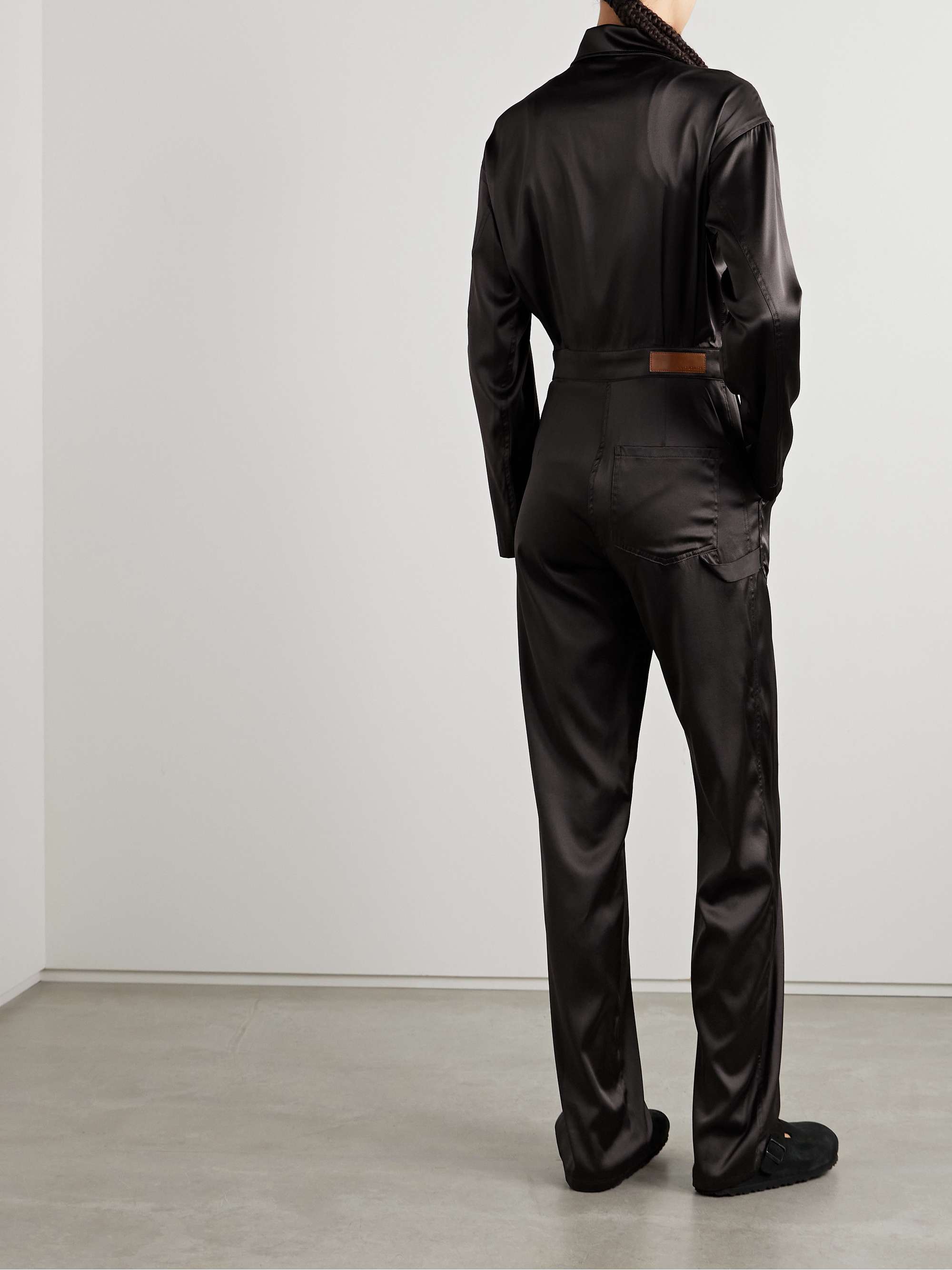 RIVET UTILITY + NET SUSTAIN Powerhouse herringbone linen and cotton-blend jumpsuit