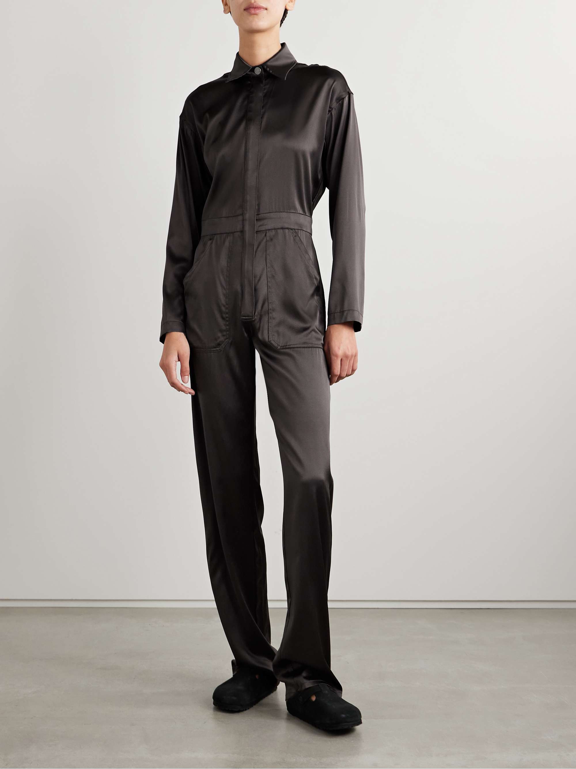 RIVET UTILITY + NET SUSTAIN Powerhouse herringbone linen and cotton-blend jumpsuit