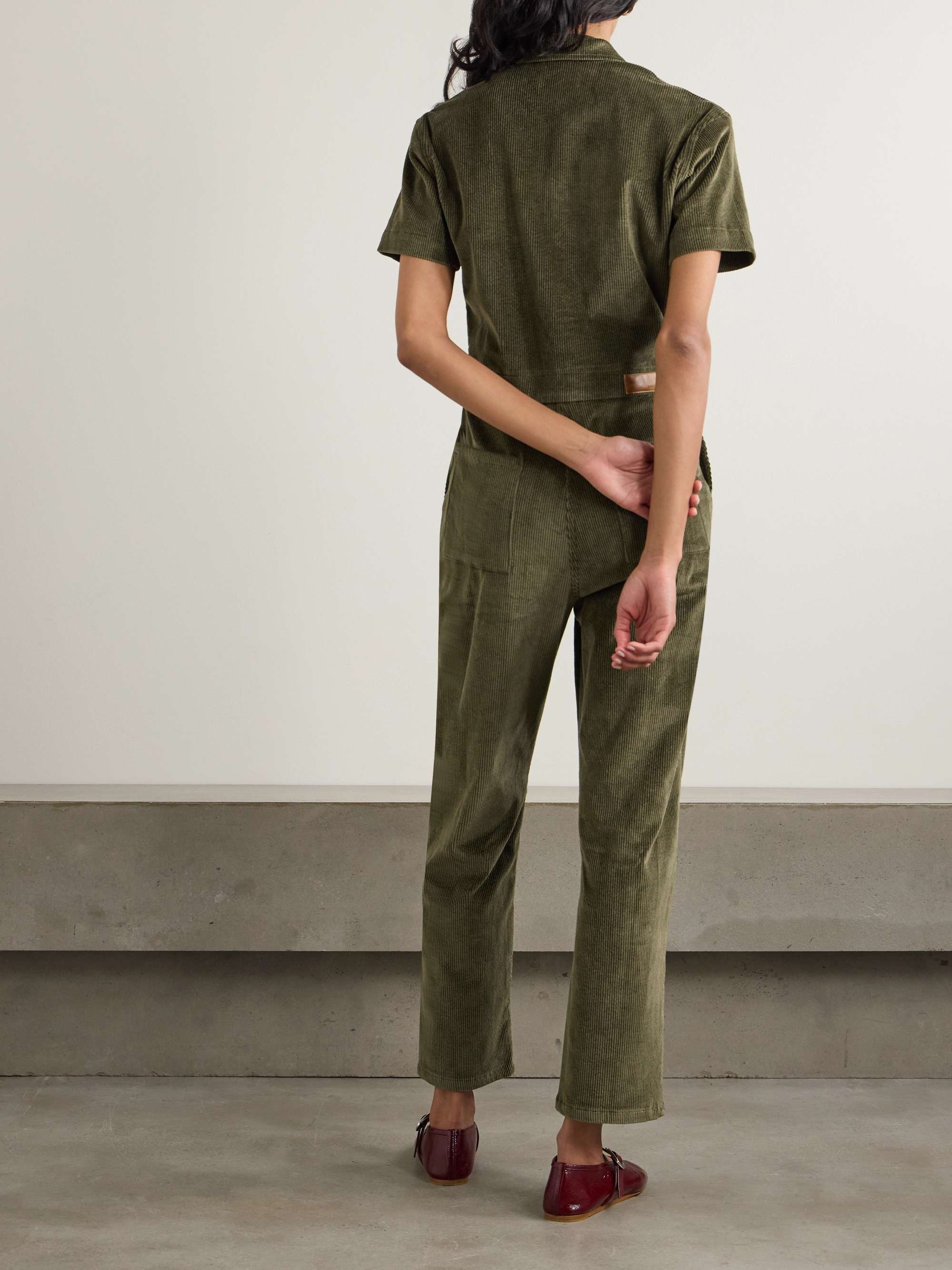 RIVET UTILITY + NET SUSTAIN Work cotton-blend twill jumpsuit
