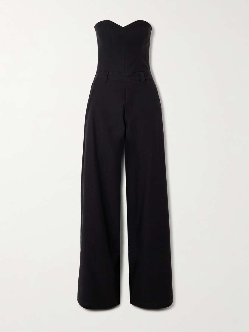 Rivet Utility Dynamite Strapless Stretch-twill Jumpsuit