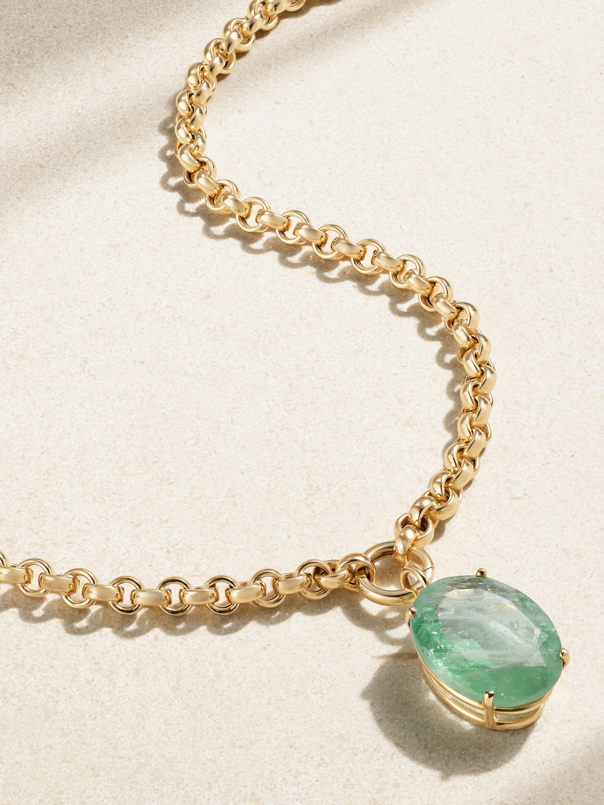 Jia Jia 14-karat Gold Aquamarine Necklace In Blue