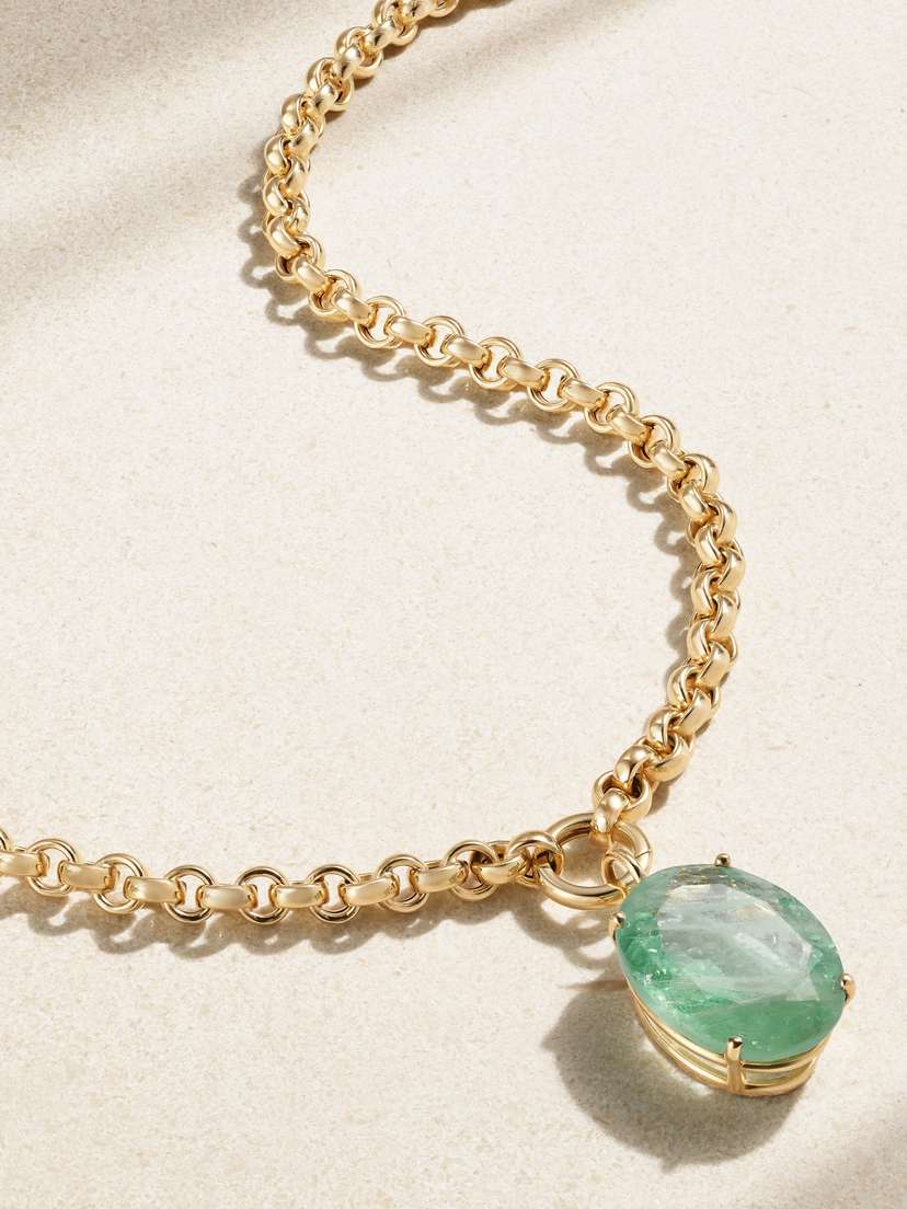 JIA JIA 14-karat Gold Aquamarine Necklace