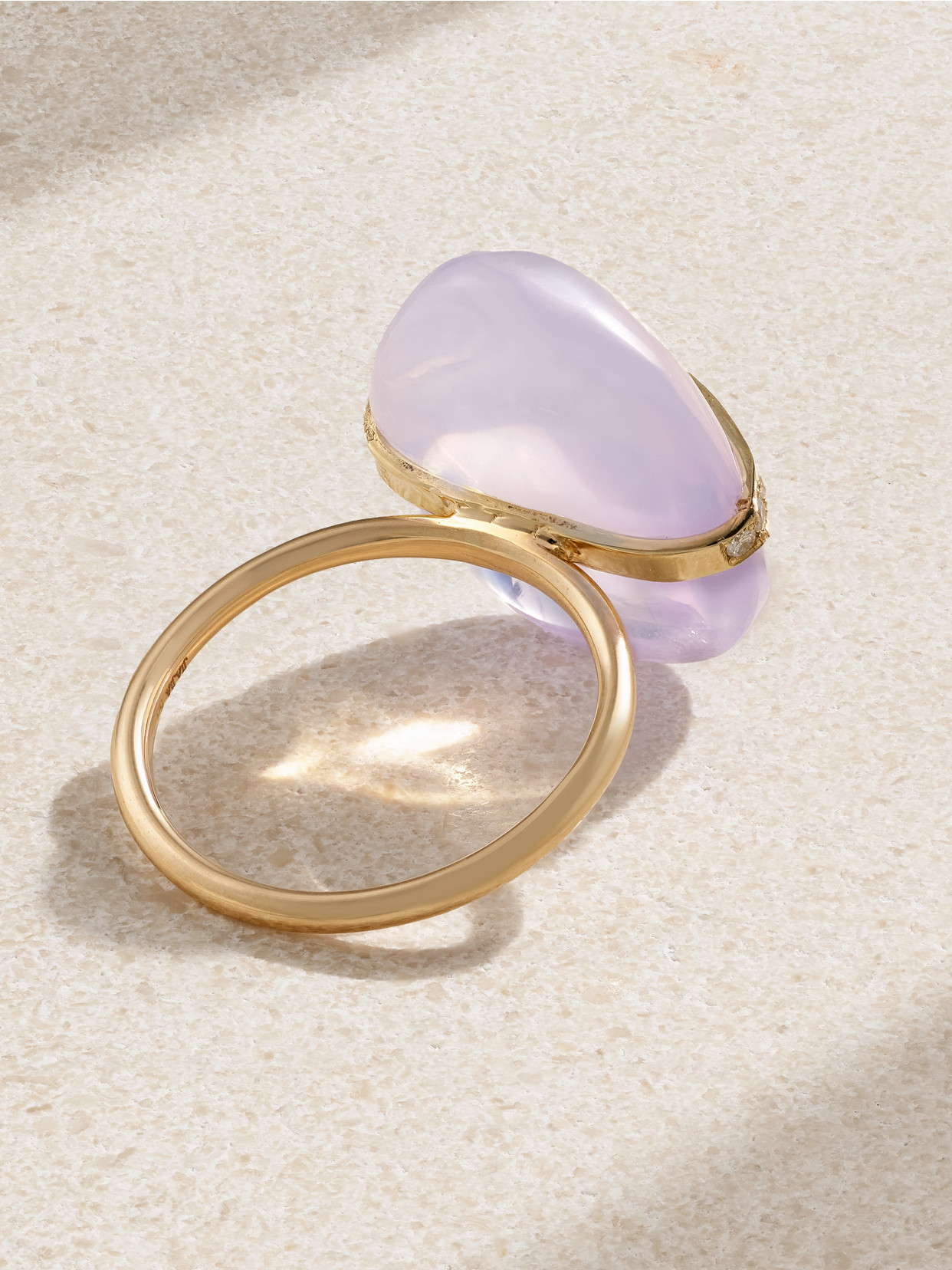 Shop Jia Jia 14-karat Gold, Quartz And Diamond Ring In Purple