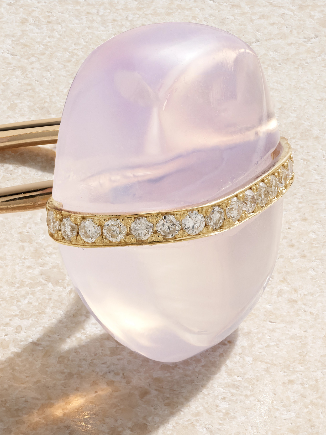 Shop Jia Jia 14-karat Gold, Quartz And Diamond Ring In Purple