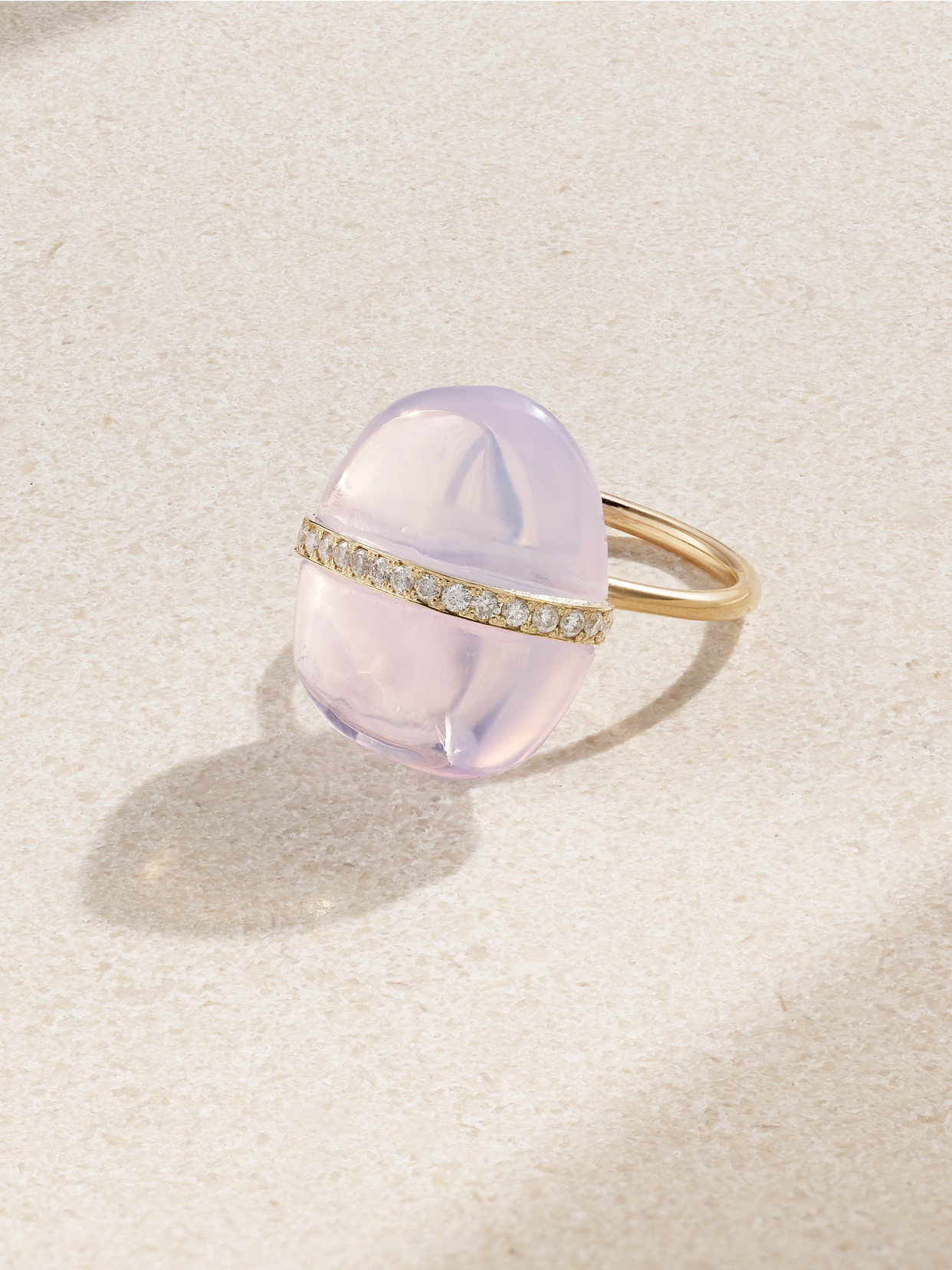 Jia Jia 14-karat Gold, Quartz And Diamond Ring In Purple