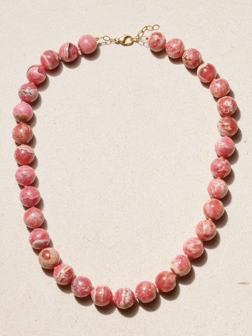 JIA JIA Gold Rhodochrosite Necklace
