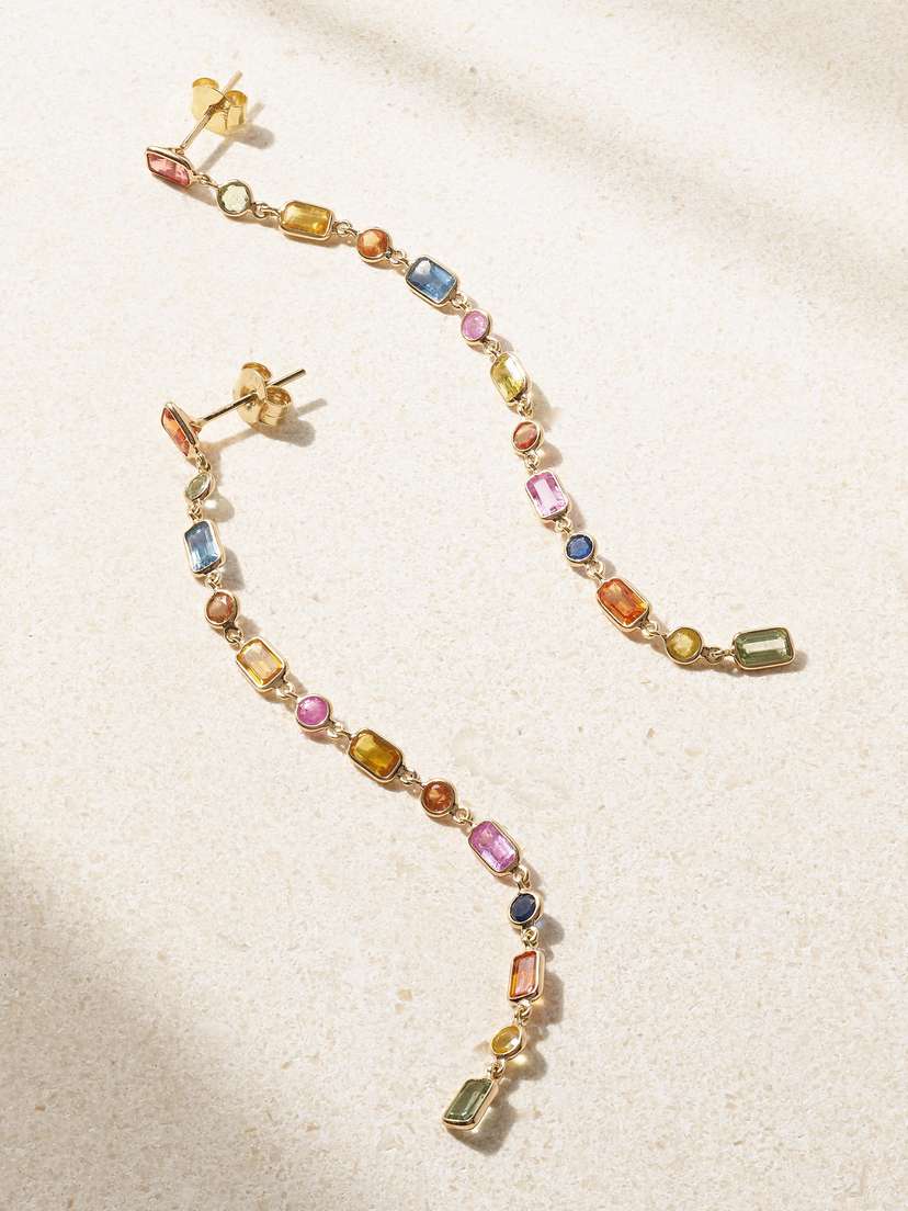 JIA JIA 14-karat Gold Sapphire Earrings