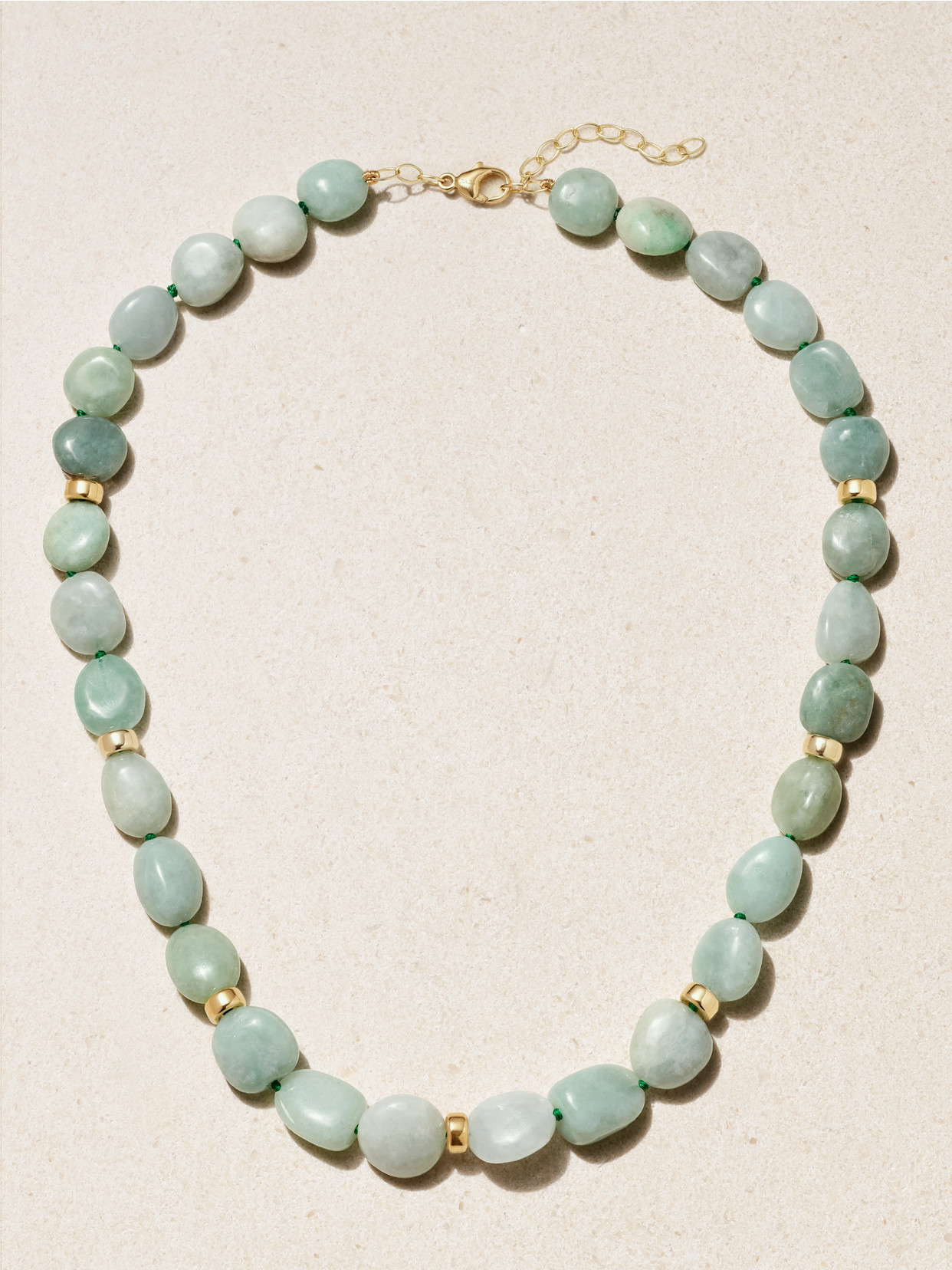 JIA JIA - Gold Jade Necklace - Green
