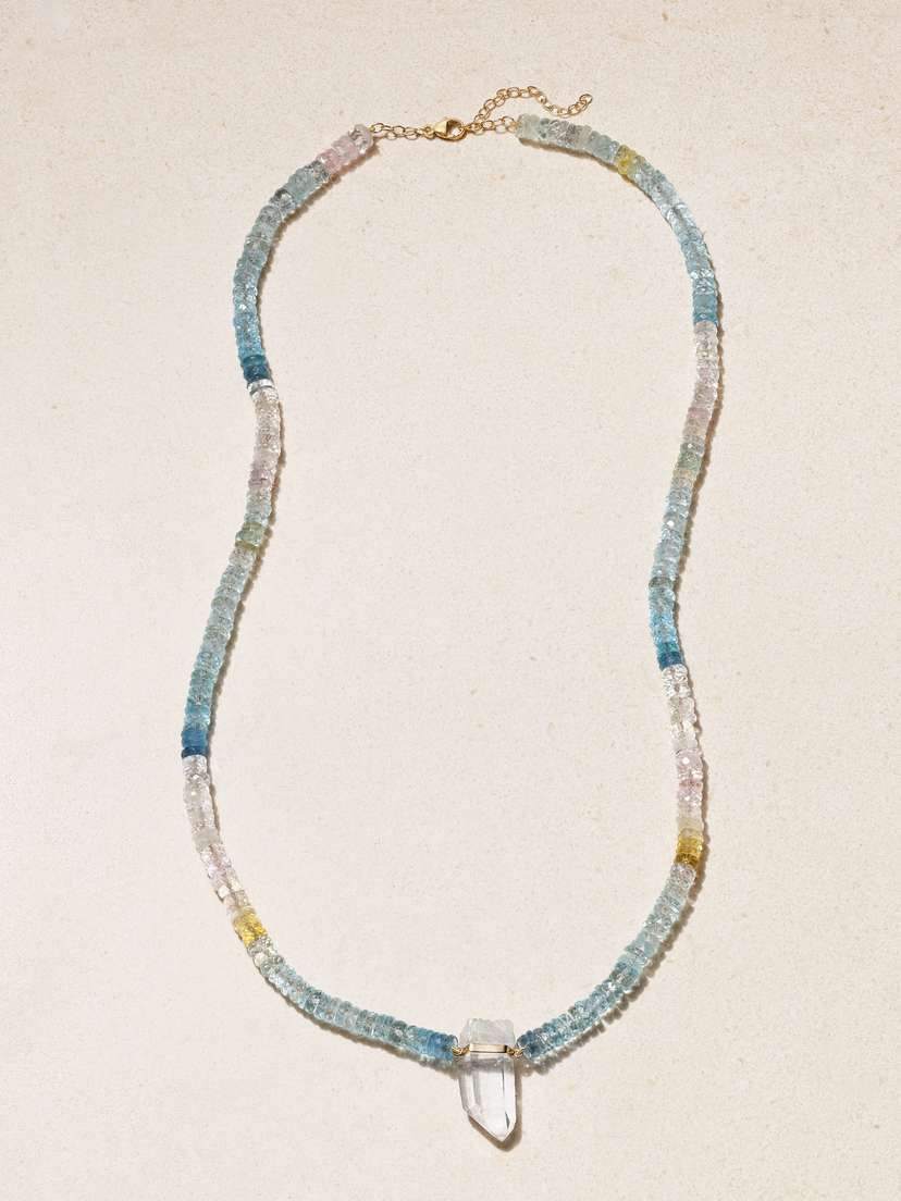 JIA JIA Gold, Morganite And Quartz Necklace