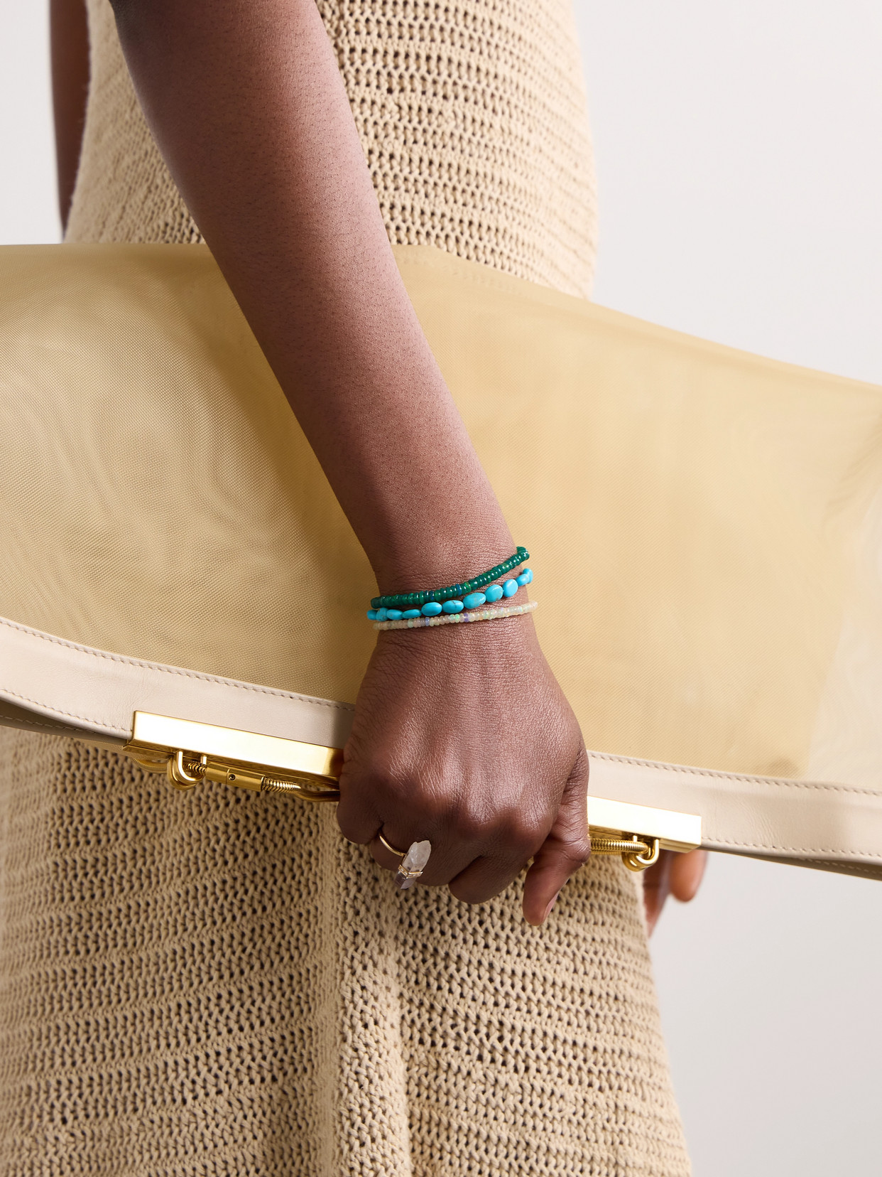 Jia Jia Gold Turquoise Bracelet In Blue