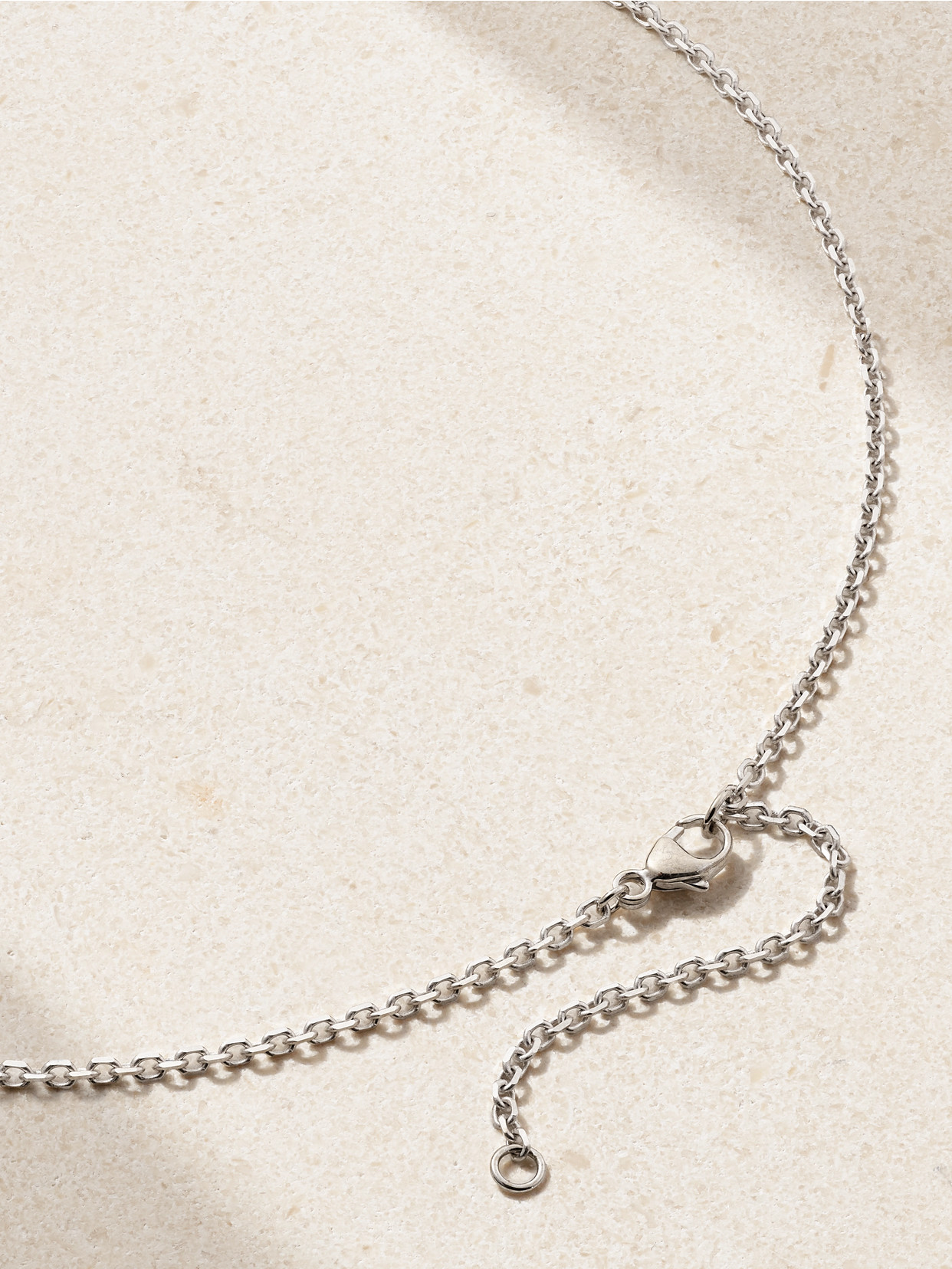Shop Jia Jia 14-karat White Gold, Crystal Quartz And Diamond Necklace